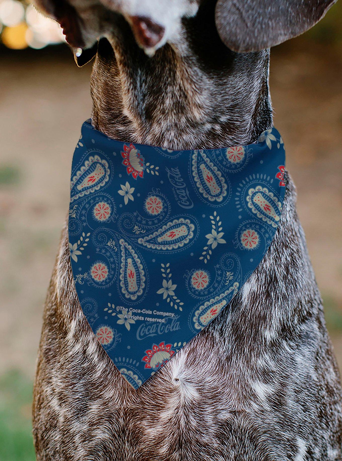 Coca-Cola Paisley Bottle Icons Scattered Slip On Collar Pet Bandana - Bandana Only, , alternate - view 5