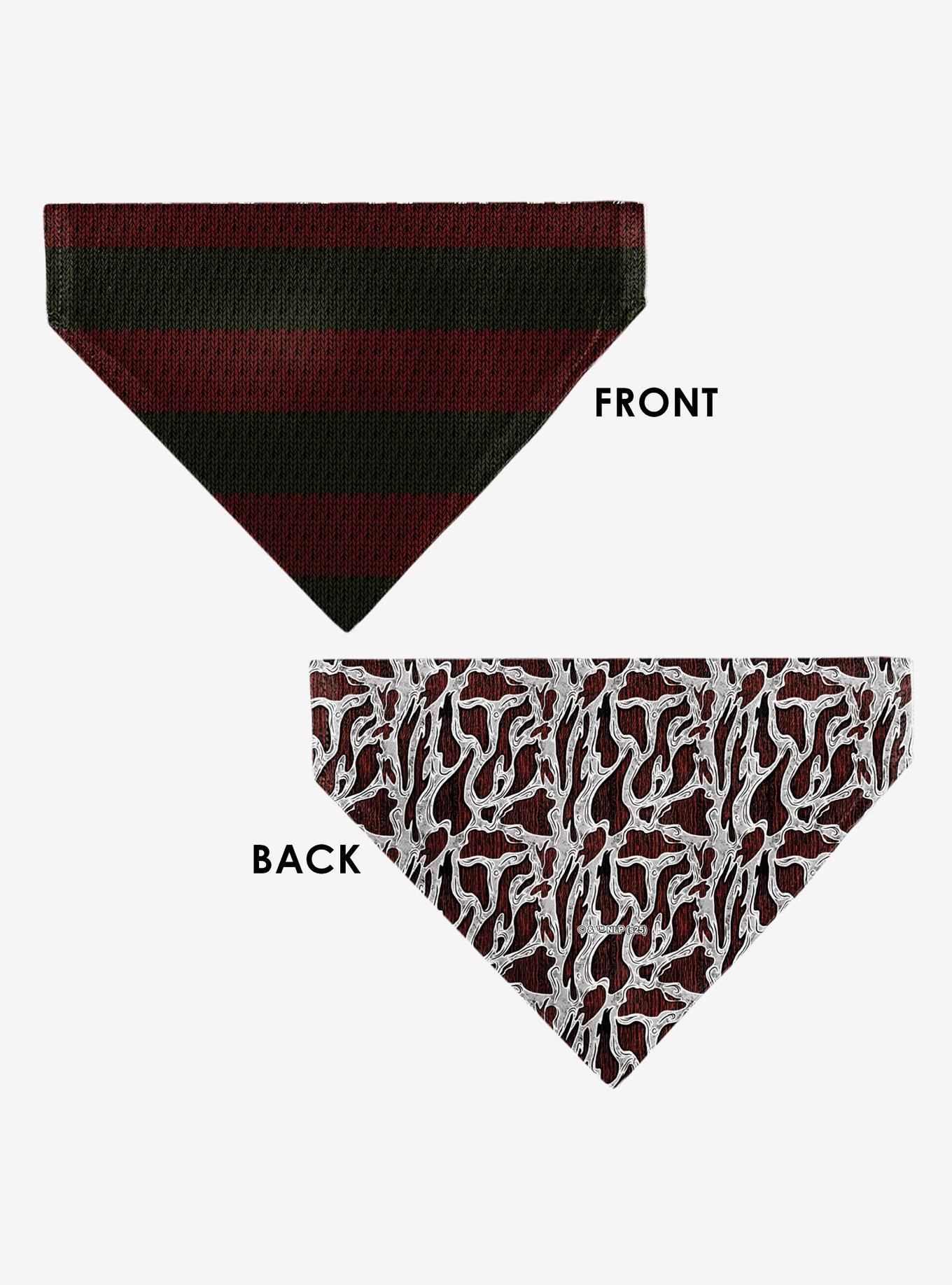 A Nightmare On Elm Street Freddy Melted Black Slip On Collar Pet Bandana - Bandana Only, , alternate
