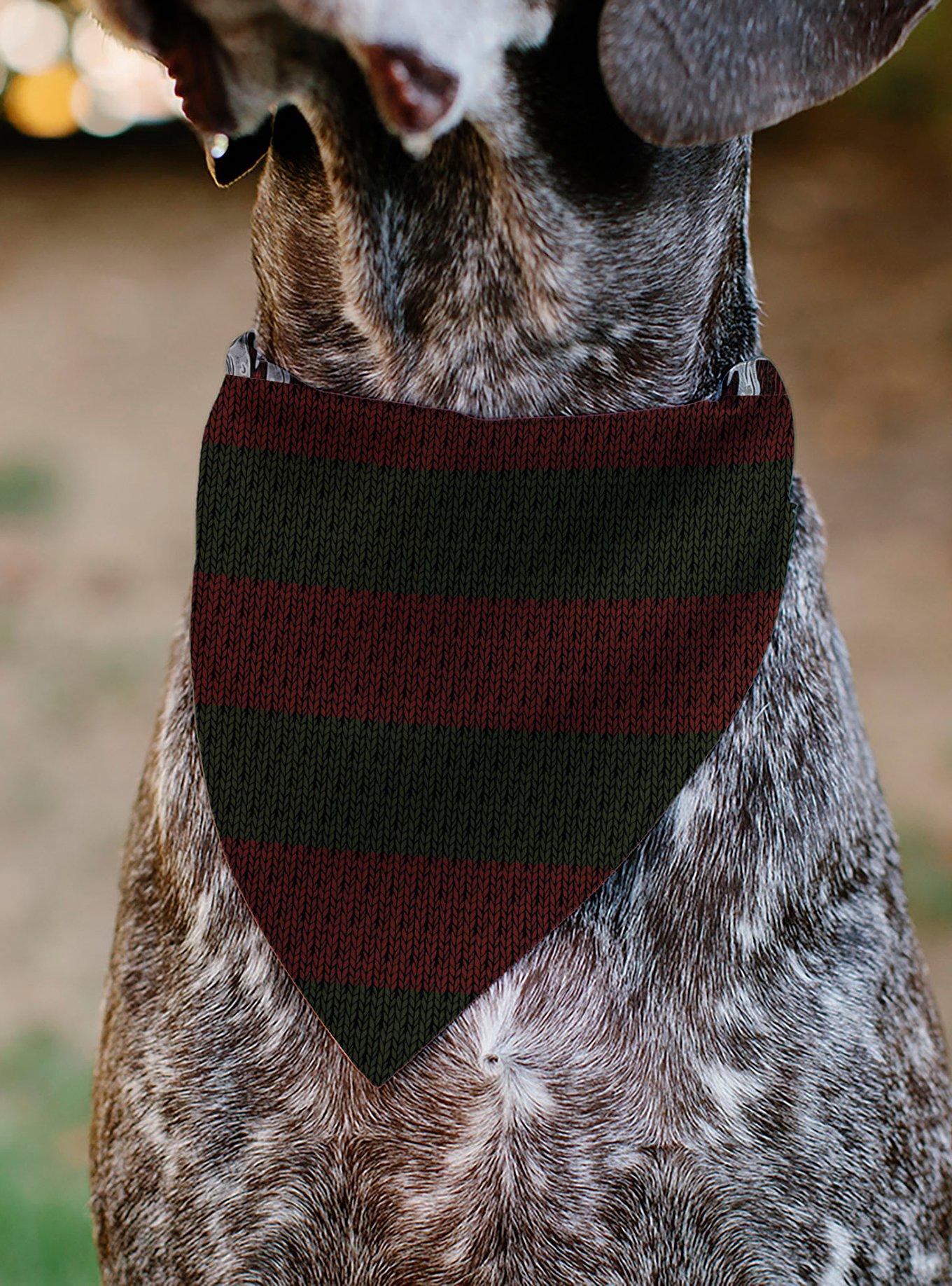 A Nightmare On Elm Street Freddy Melted Black Slip On Collar Pet Bandana - Bandana Only, , alternate