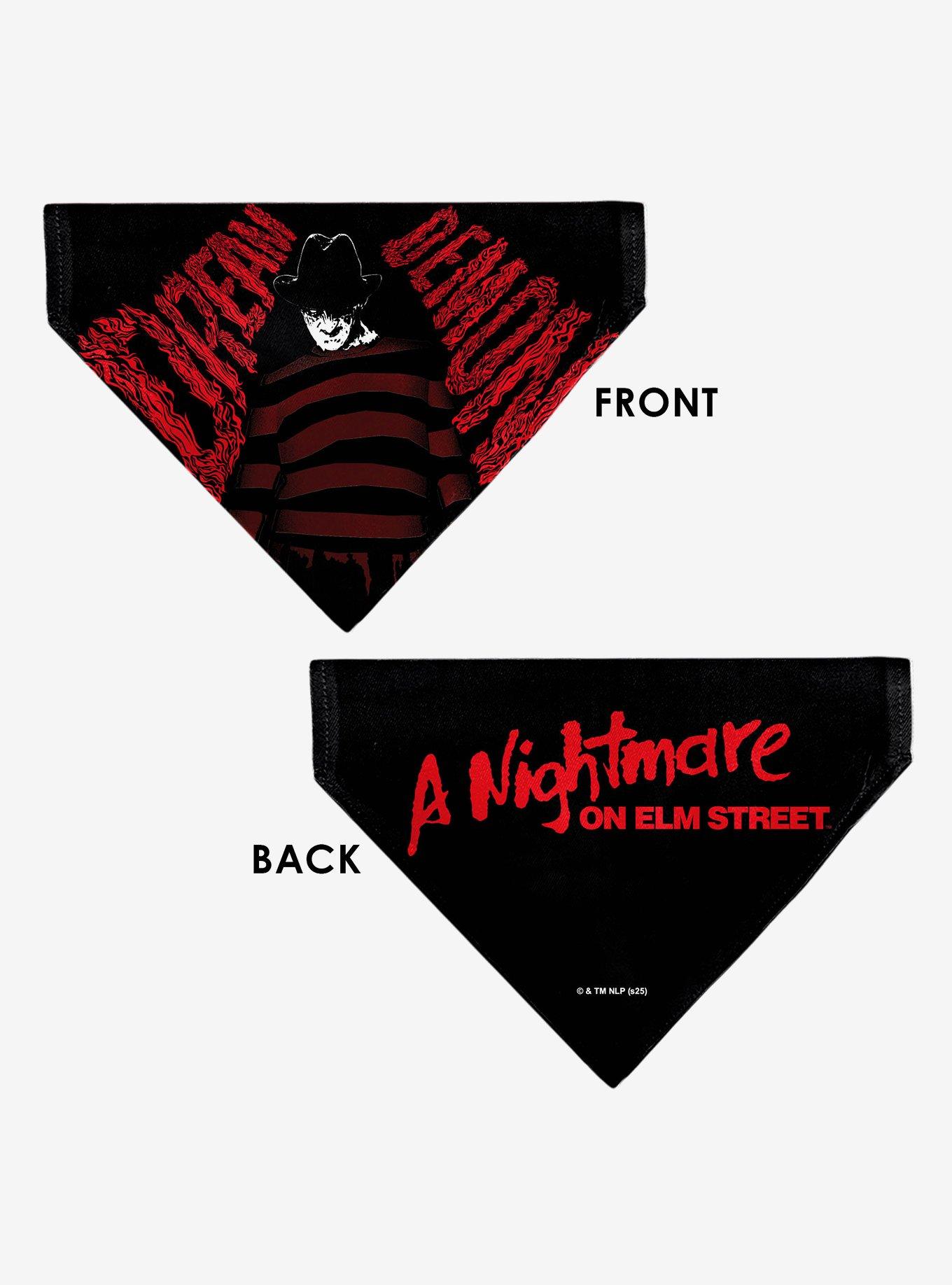 A Nightmare On Elm Street Freddy Dream Demon Black Slip On Collar Pet Bandana - Bandana Only, , alternate