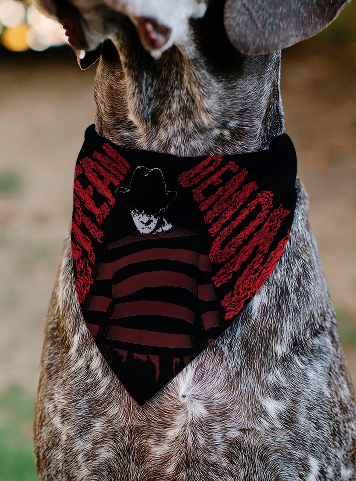 A Nightmare On Elm Street Freddy Dream Demon Black Slip On Collar Pet Bandana - Bandana Only, , alternate