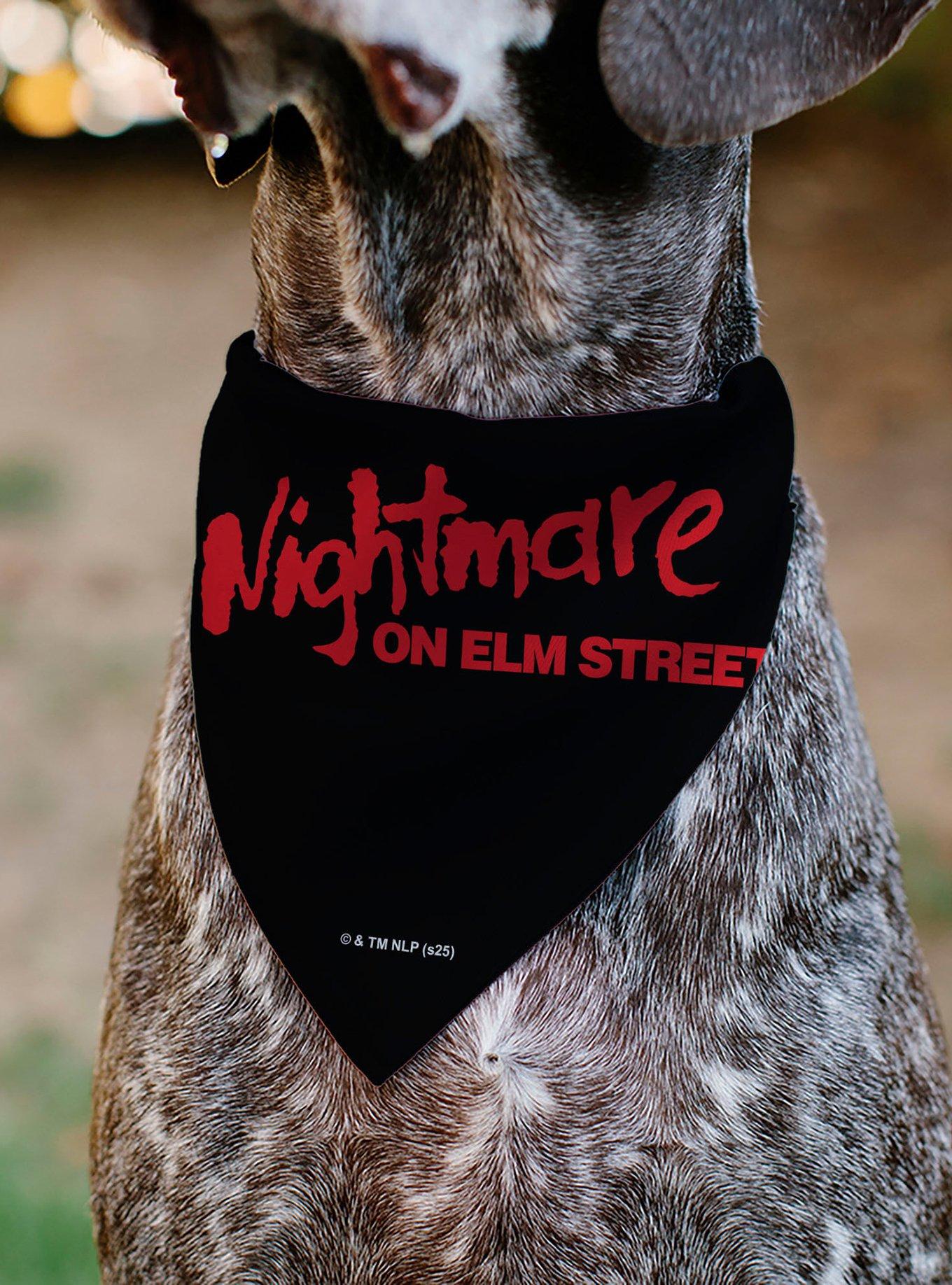 A Nightmare On Elm Street Freddy Dream Demon Black Slip On Collar Pet Bandana - Bandana Only, , alternate