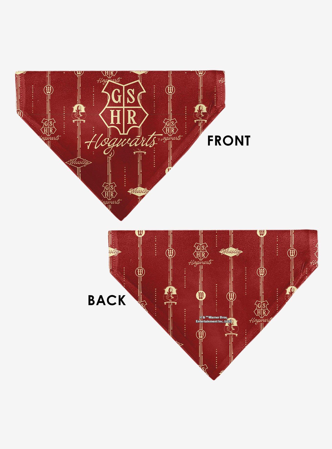 Harry Potter Hogwarts Weasley Monogram Slip On Collar Pet Bandana - Bandana Only, , alternate