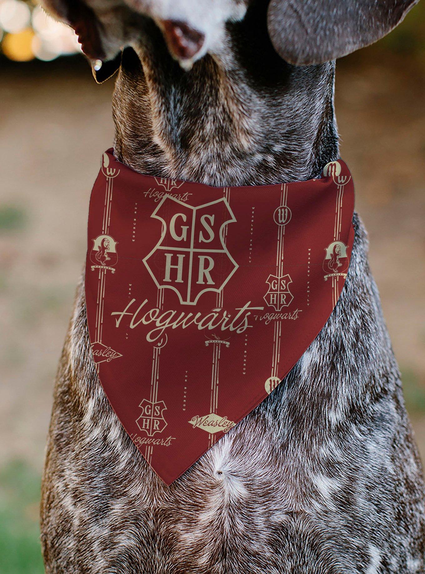 Harry Potter Hogwarts Weasley Monogram Slip On Collar Pet Bandana - Bandana Only, , alternate