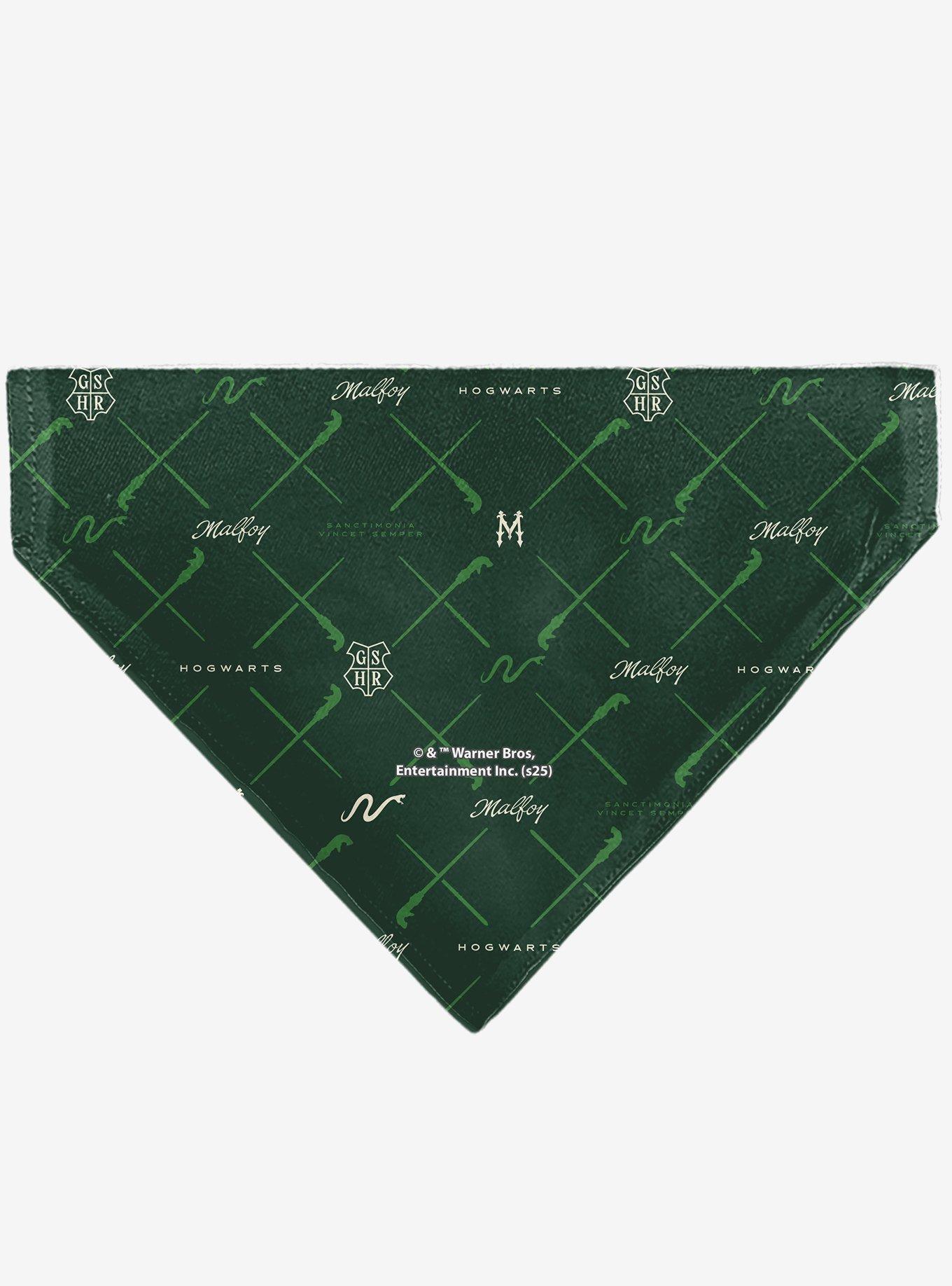 Harry Potter Hogwarts Malfoy Monogram Slip On Collar Pet Bandana - Bandana Only, , hi-res
