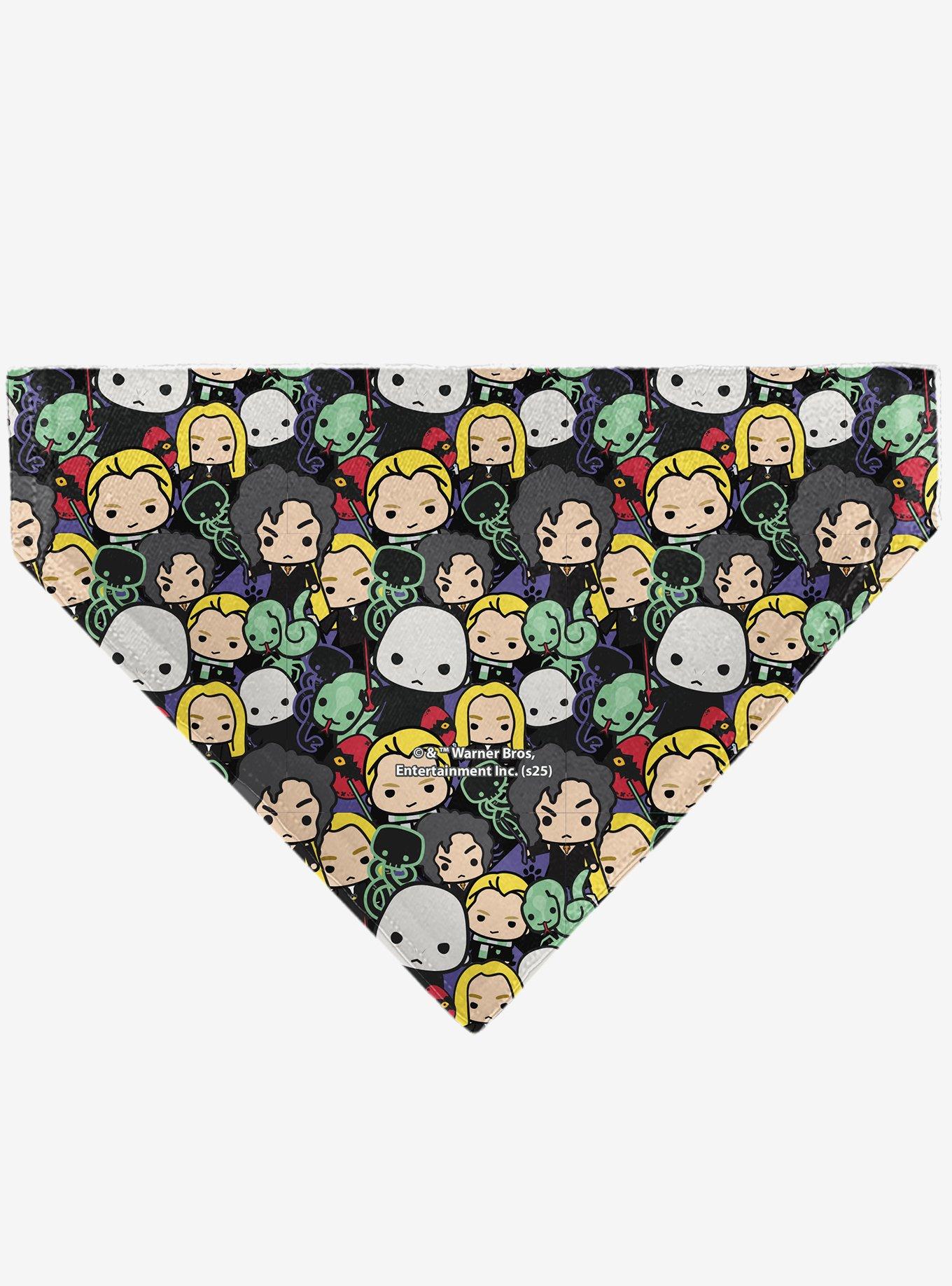 Harry Potter Chibi Charm Dark Arts Characters Stacked Slip On Collar Pet Bandana - Bandana Only, , hi-res