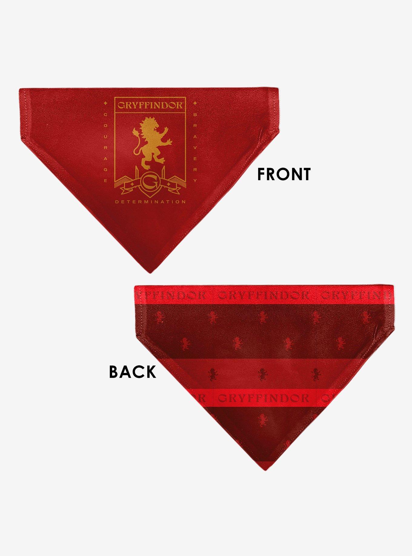 Harry Potter Gryffindor Traits Banner and Icons Slip On Collar Pet Bandana - Bandana Only, , alternate