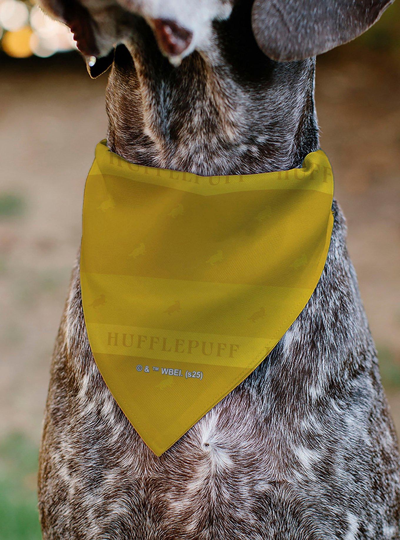 Harry Potter Hufflepuff Traits Banner and Icons Slip On Collar Pet Bandana - Bandana Only, , alternate