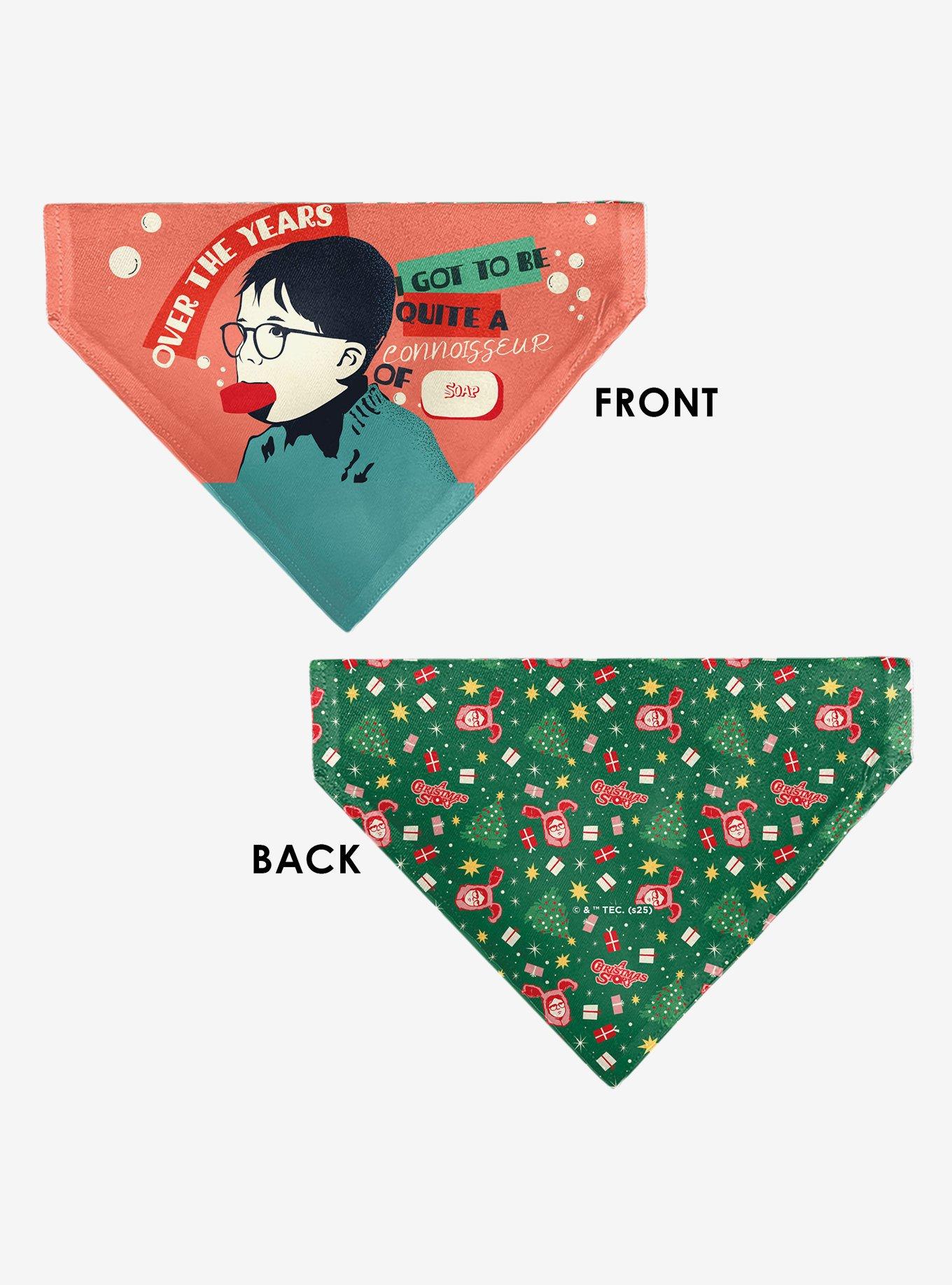 A Christmas Story Icons Title Collage Slip On Collar Pet Bandana - Bandana Only, , alternate