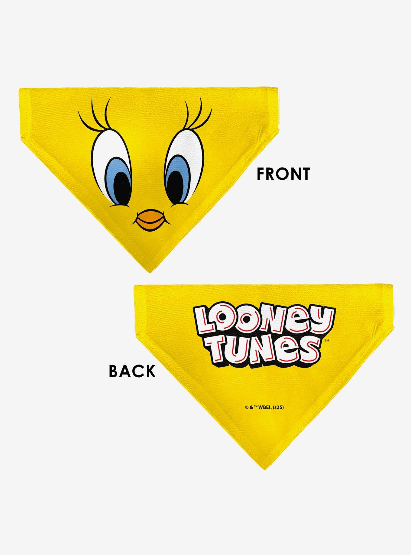 Looney Tunes Tweety Bird Face Close Up Slip On Collar Pet Bandana - Bandana Only, , alternate