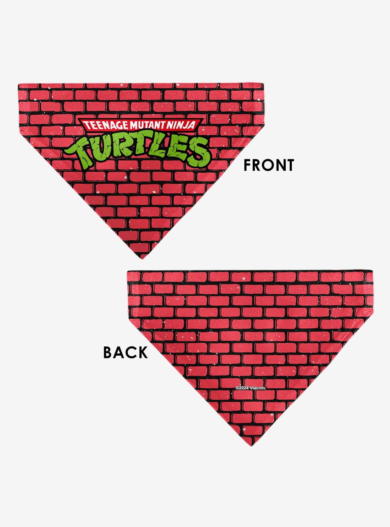 Teenage Mutant Ninja Turtles Brick Title Slip On Collar Pet Bandana - Bandana Only, , alternate