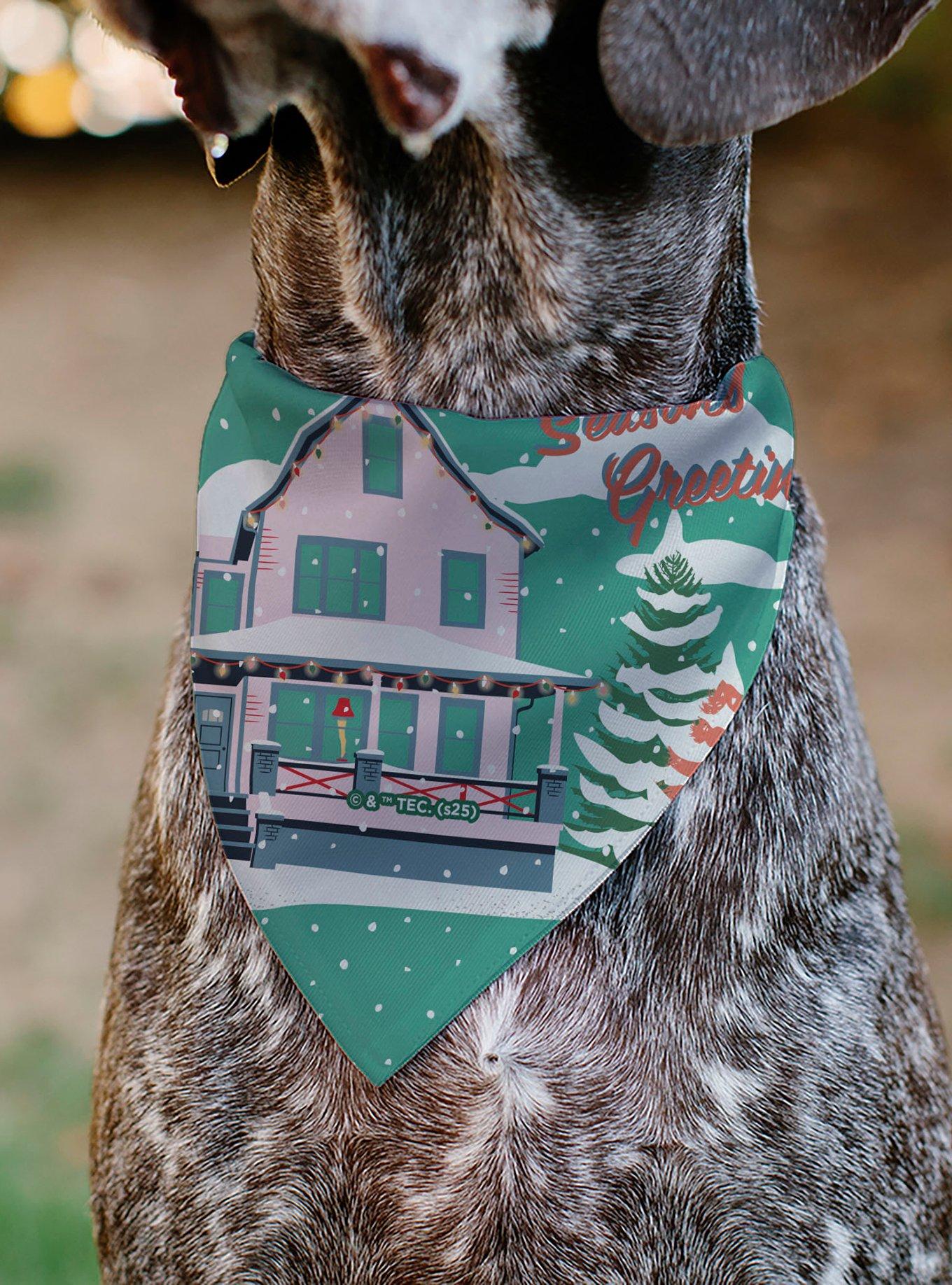 A Christmas Story Easter Bunny Ralphie Pose and House Slip On Collar Pet Bandana - Bandana Only, , alternate