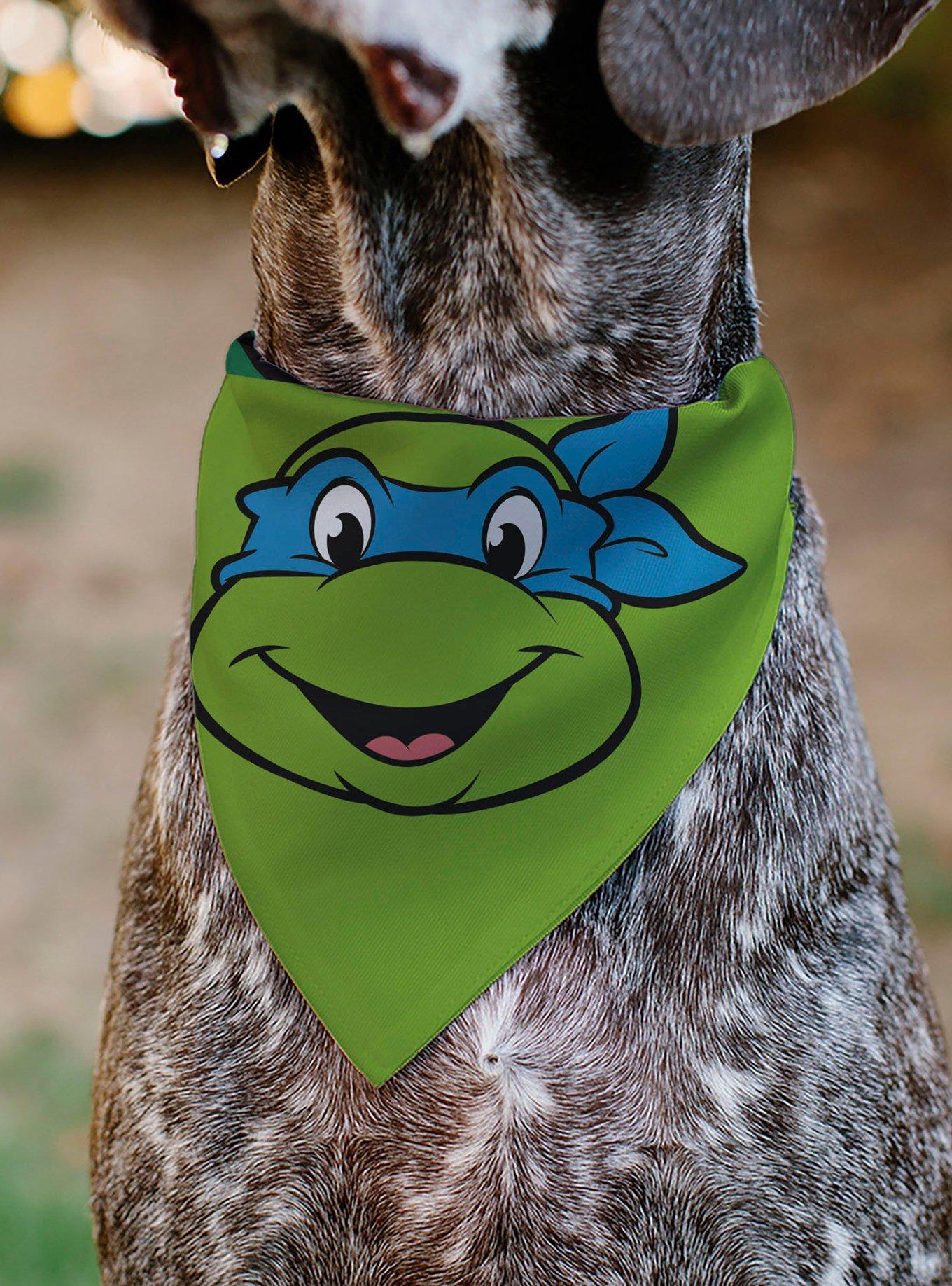 Teenage Mutant Ninja Turtles Leonardo Turtle Shell Slip On Collar Pet Bandana - Bandana Only