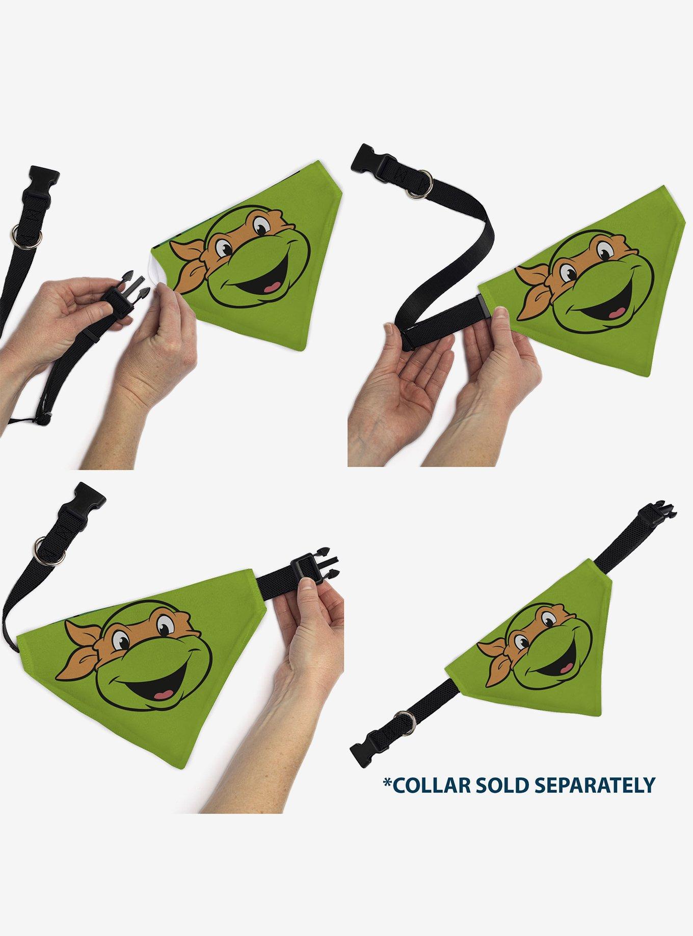 Teenage Mutant Ninja Turtles Michaelangelo Shell Slip On Collar Pet Bandana - Bandana Only, , alternate