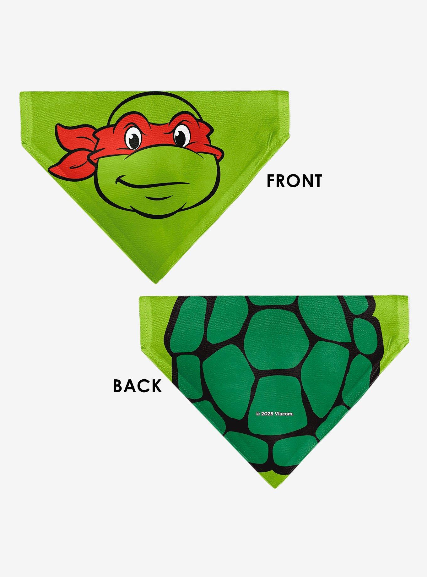 Teenage Mutant Ninja Turtles Raphael Turtle Shell Slip On Collar Pet Bandana - Bandana Only, , alternate