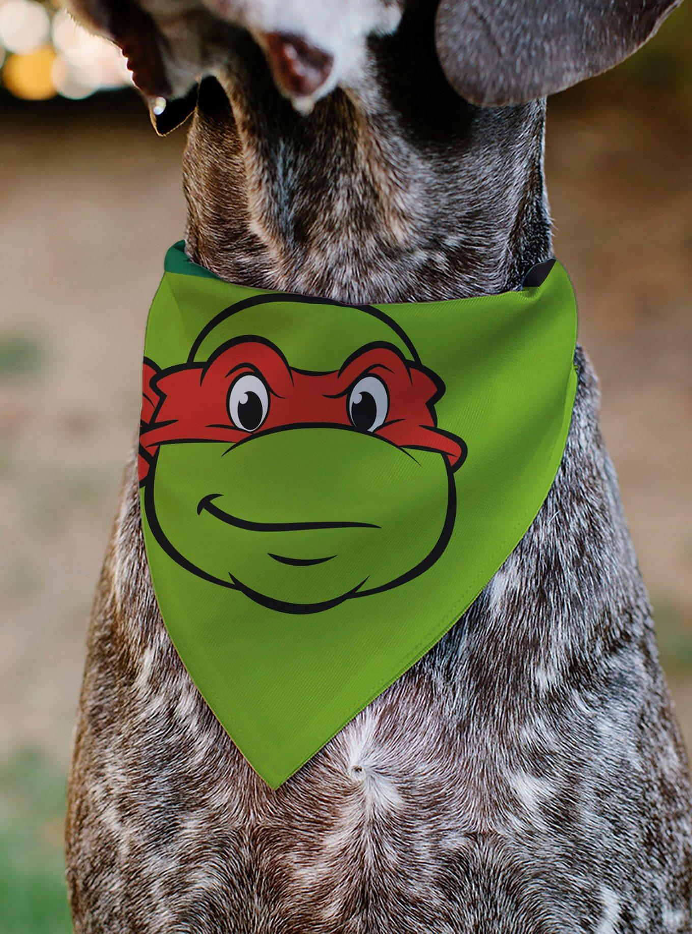 Teenage Mutant Ninja Turtles Raphael Turtle Shell Slip On Collar Pet Bandana - Bandana Only, , alternate