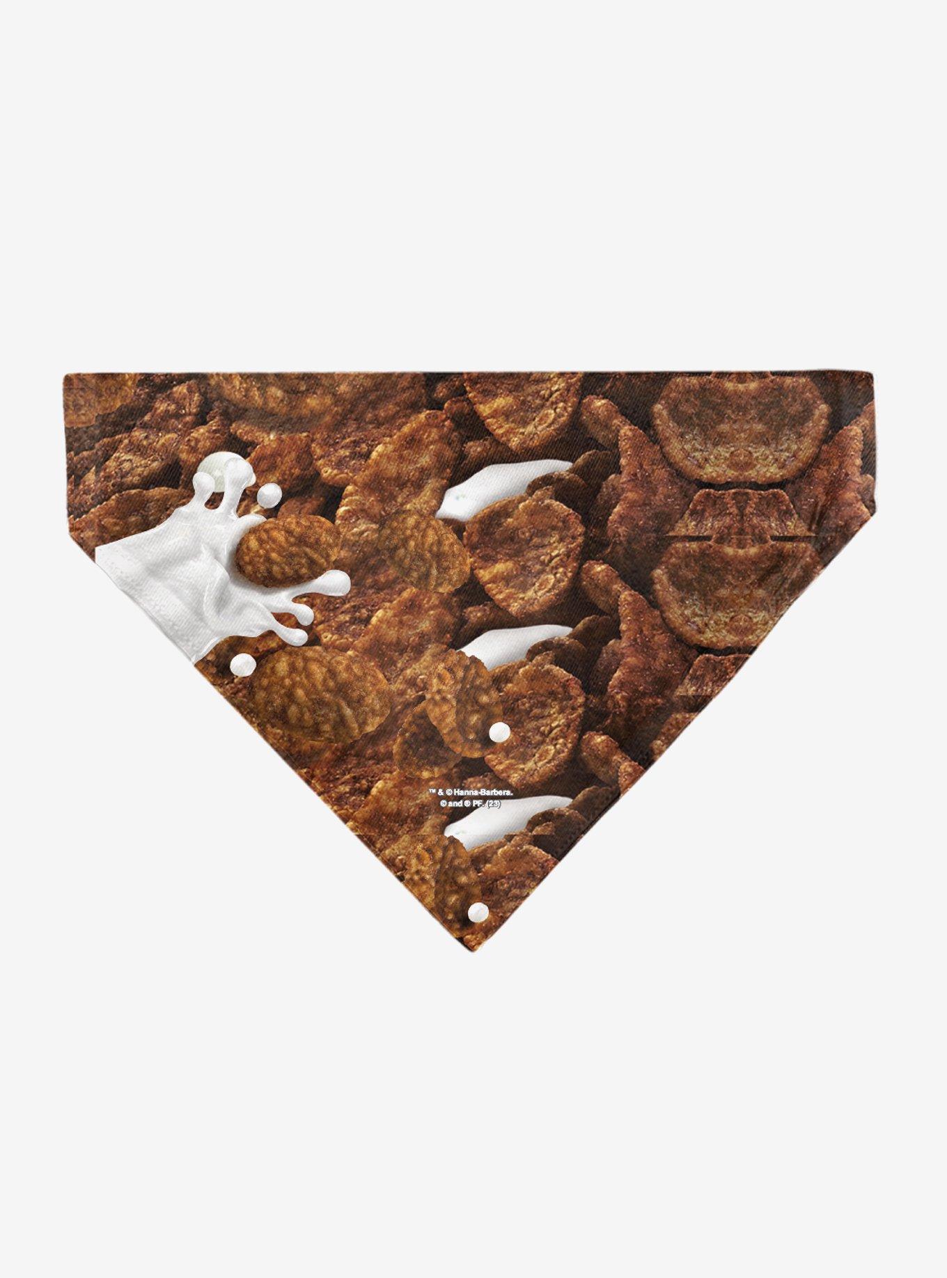 The Flintstones Cocoa Pebbles Fred & Barney Cereal Box Slip On Collar Pet Bandana - Bandana Only, , hi-res