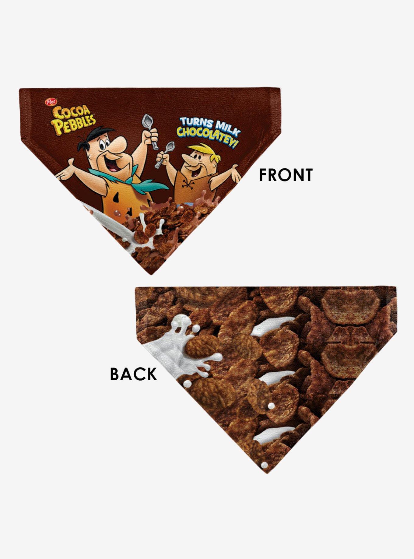 The Flintstones Cocoa Pebbles Fred & Barney Cereal Box Slip On Collar Pet Bandana - Bandana Only, , alternate
