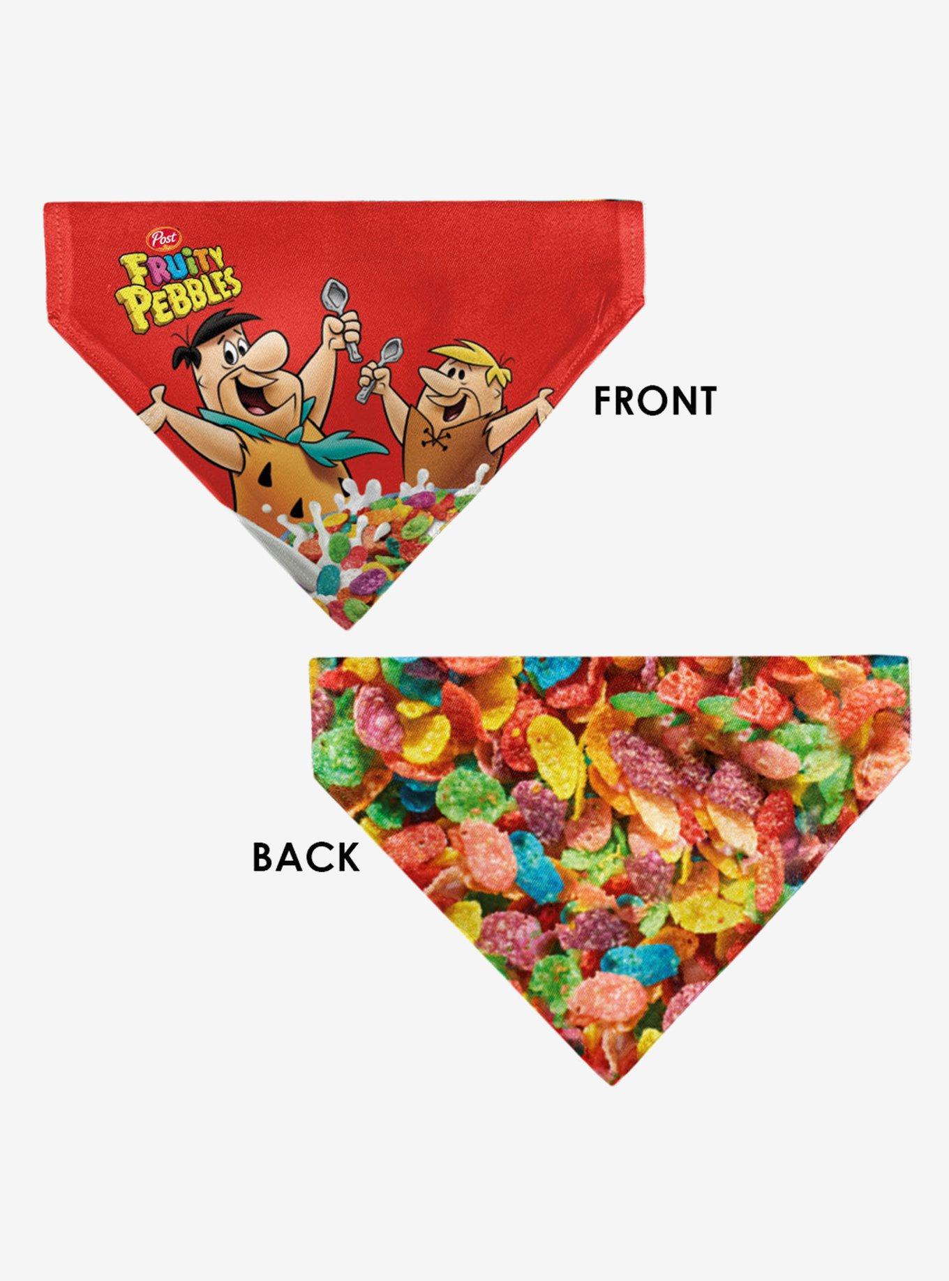 The Flintstones Fruity Pebbles Fred & Barney Cereal Box Slip On Collar Pet Bandana - Bandana Only, , alternate