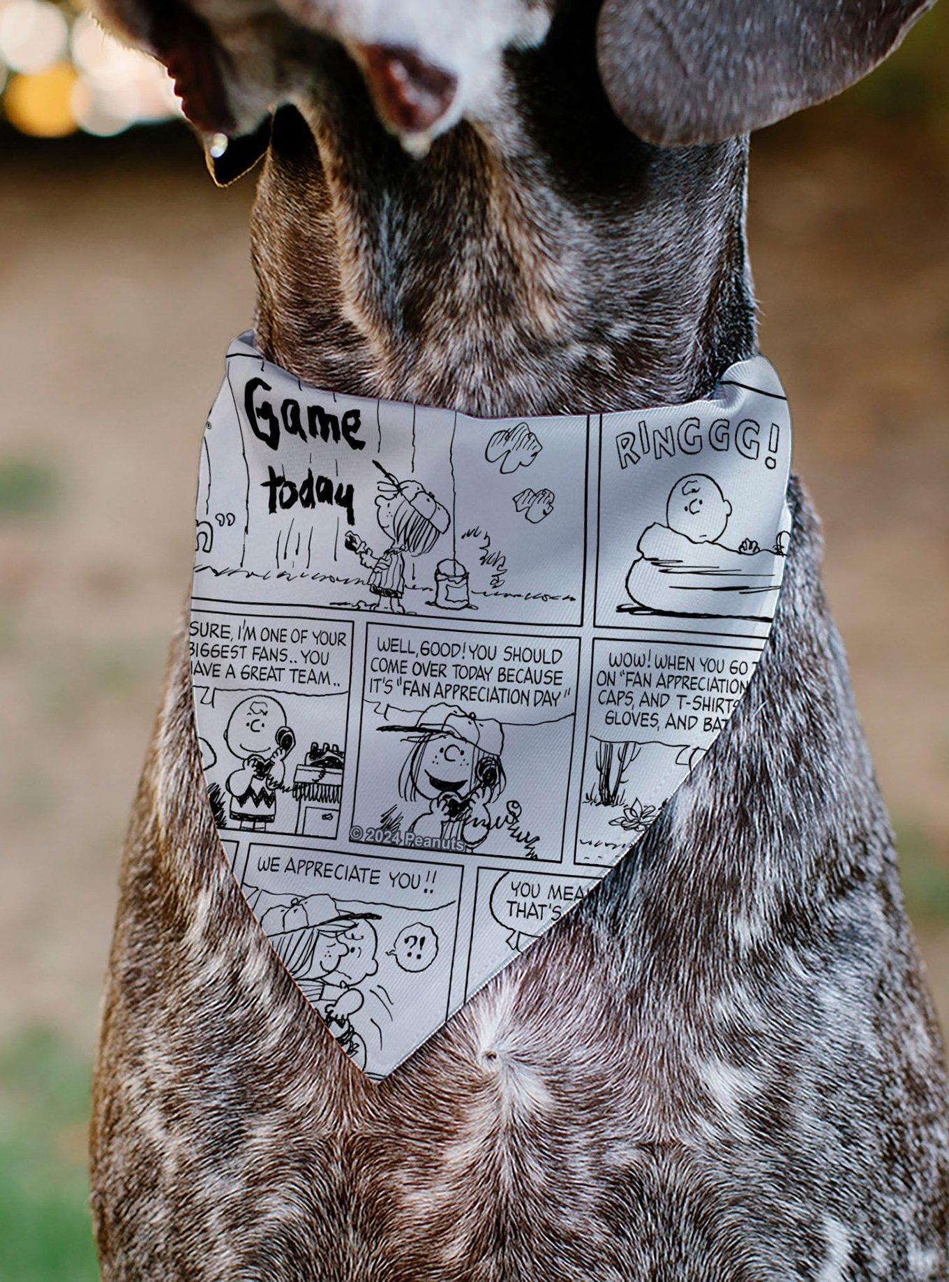 Peanuts Good Ol Charlie Brown Comic Scene Slip On Collar Pet Bandana - Bandana Only, , alternate