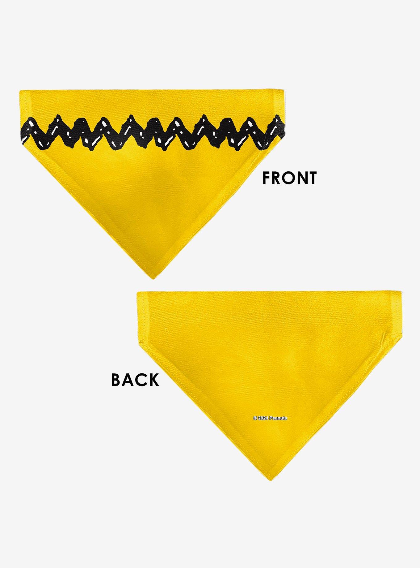 Peanuts 75th Charlie Brown Zig Zag Stripe Slip On Collar Pet Bandana - Bandana Only, , alternate