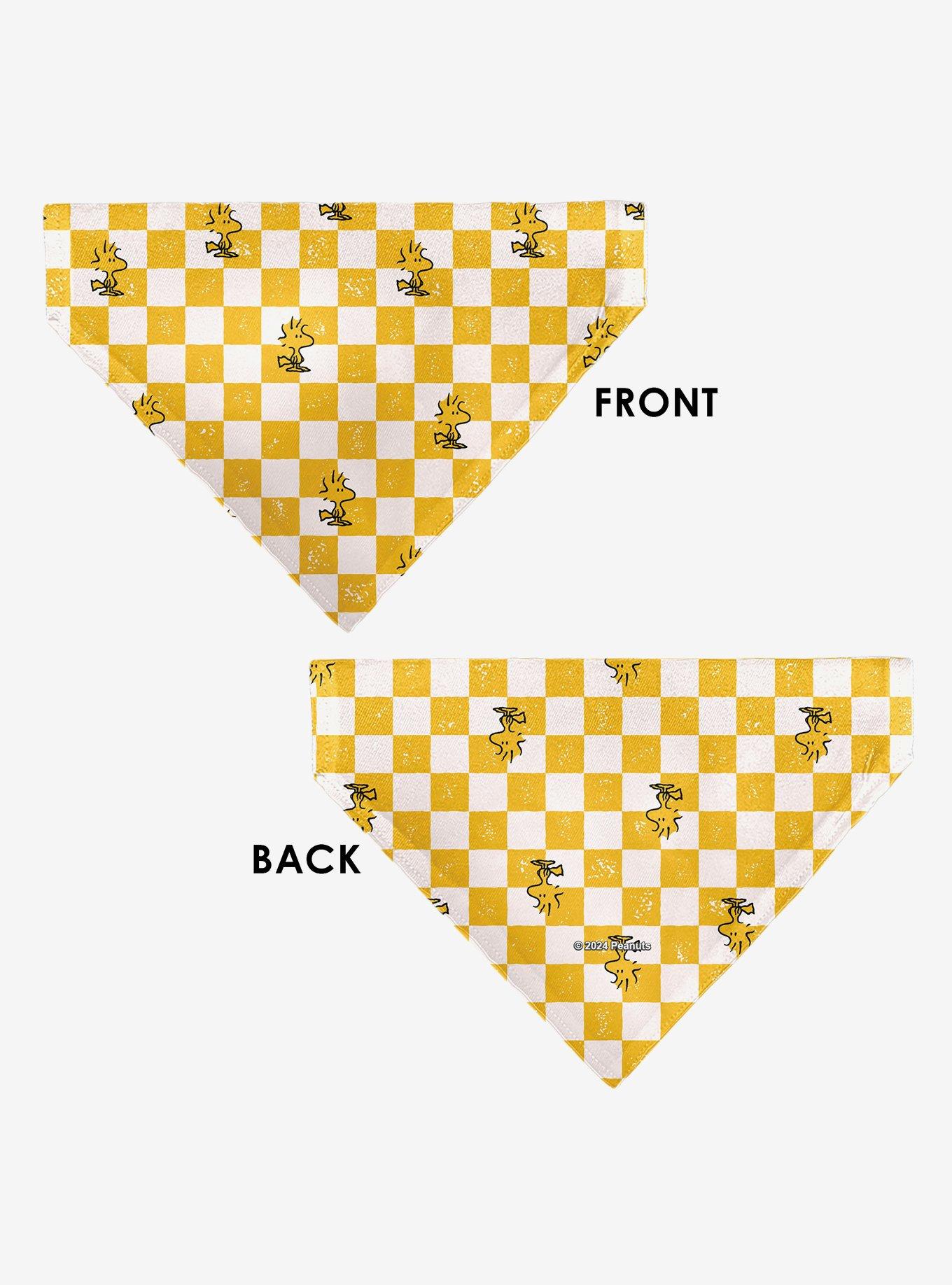 Peanuts Woodstock Pose Checker Slip On Collar Pet Bandana - Bandana Only, , alternate - view 3