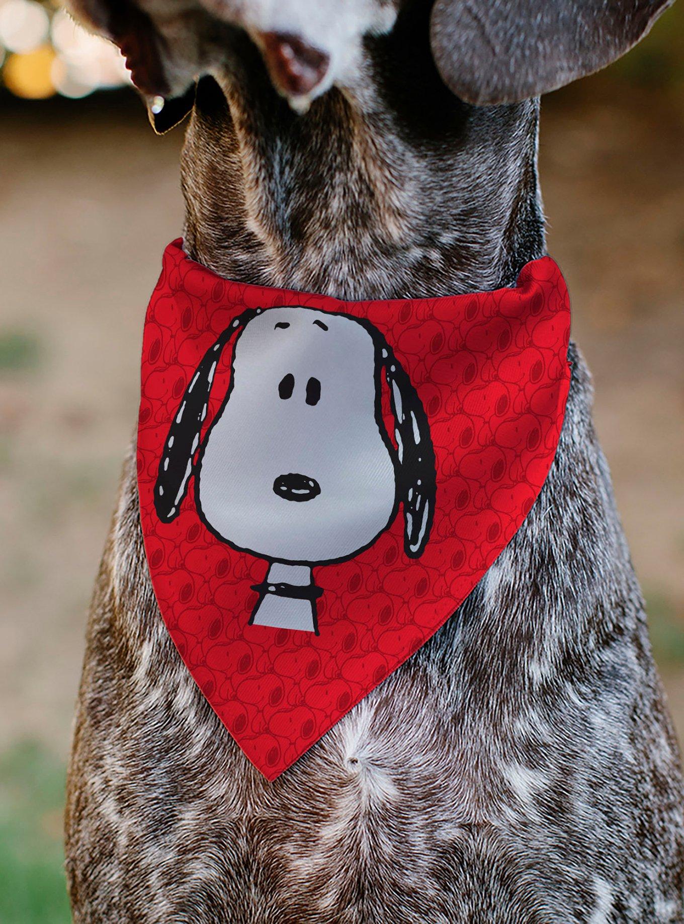 Peanuts Snoopy Face and Profile Slip On Collar Pet Bandana - Bandana Only, , alternate