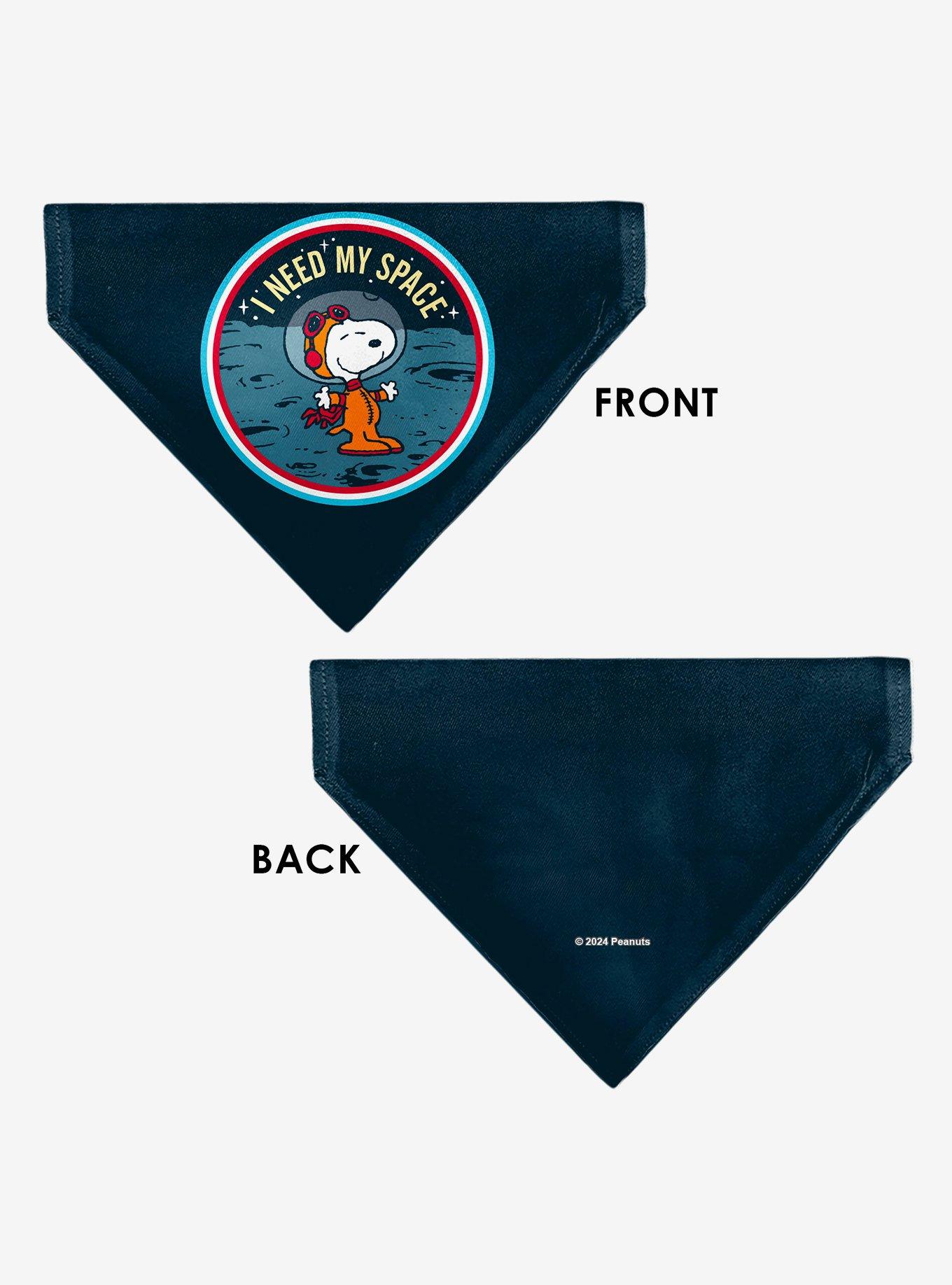 Peanuts Astronaut Snoopy I Need My Space Slip On Collar Pet Bandana - Bandana Only