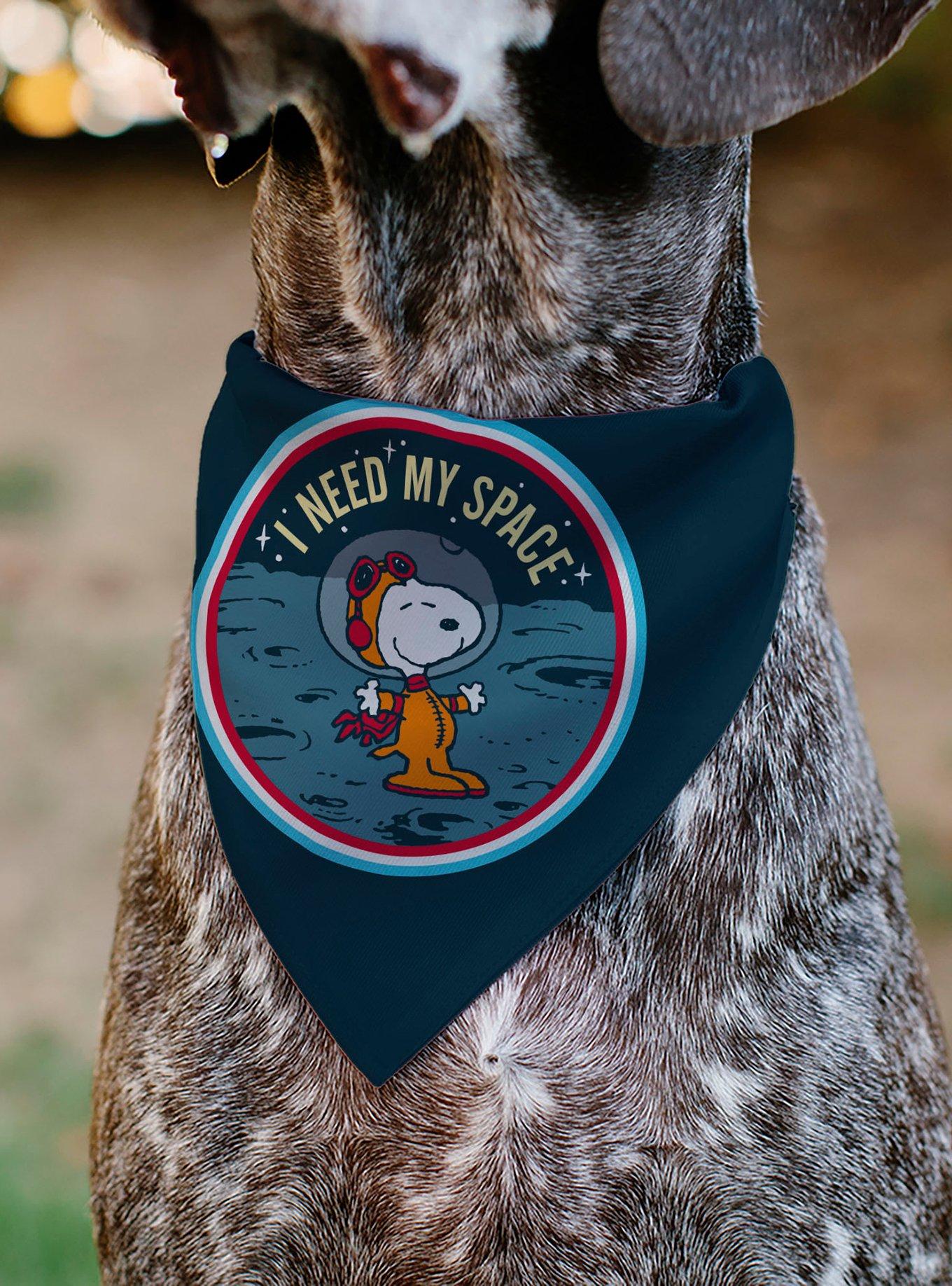 Peanuts Astronaut Snoopy I Need My Space Slip On Collar Pet Bandana - Bandana Only, , alternate