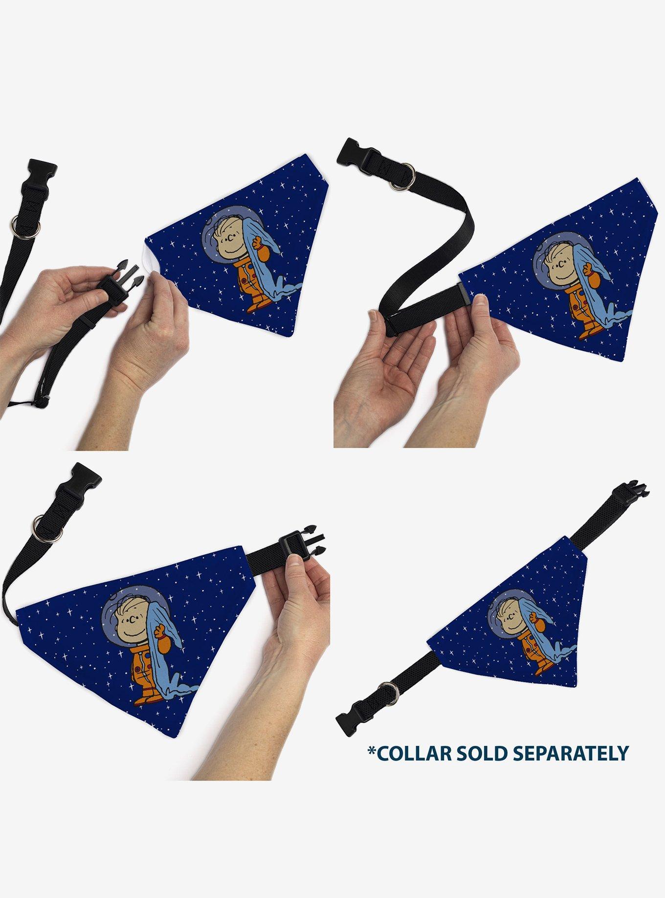 Peanuts Astronaut Linus Security Blanket Space Slip On Collar Pet Bandana - Bandana Only, , alternate