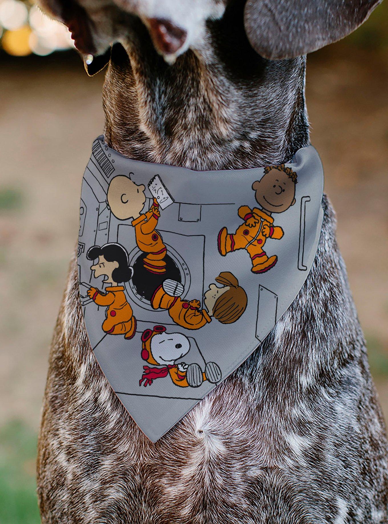 Peanuts Gang Floating Astronauts Group Slip On Collar Pet Bandana - Bandana Only, , alternate