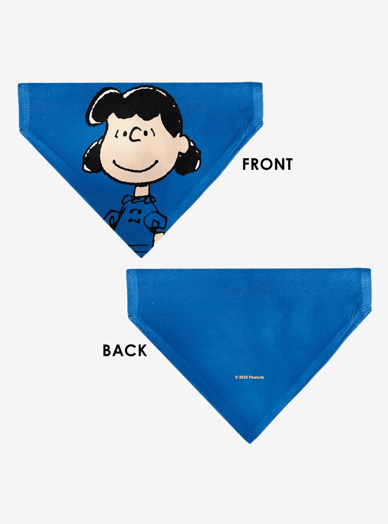 Peanuts Lucy Van Pelt Smiling Face Slip On Collar Pet Bandana - Bandana Only