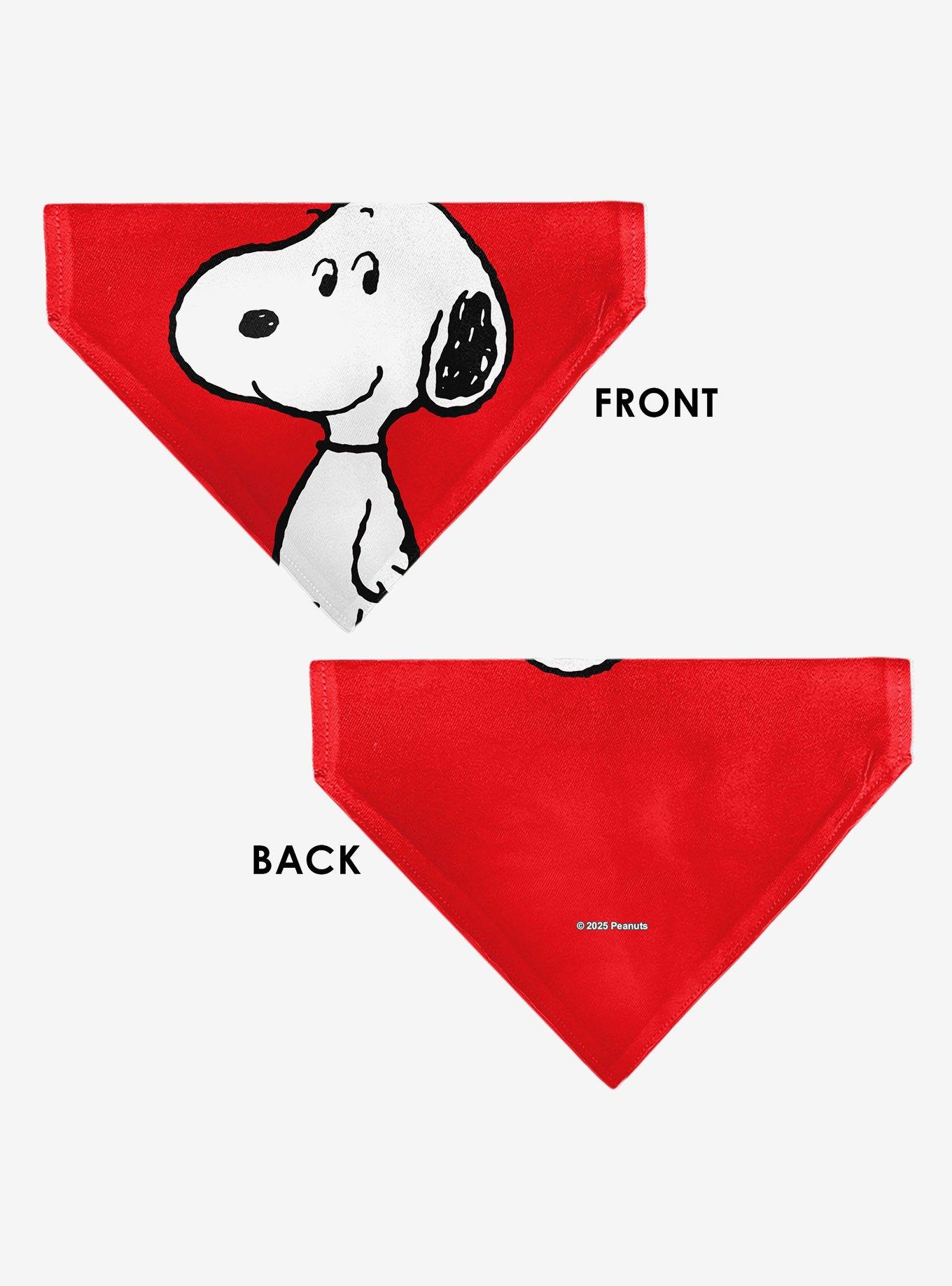 Peanuts Snoopy Smiling Face Slip On Collar Pet Bandana - Bandana Only, , alternate