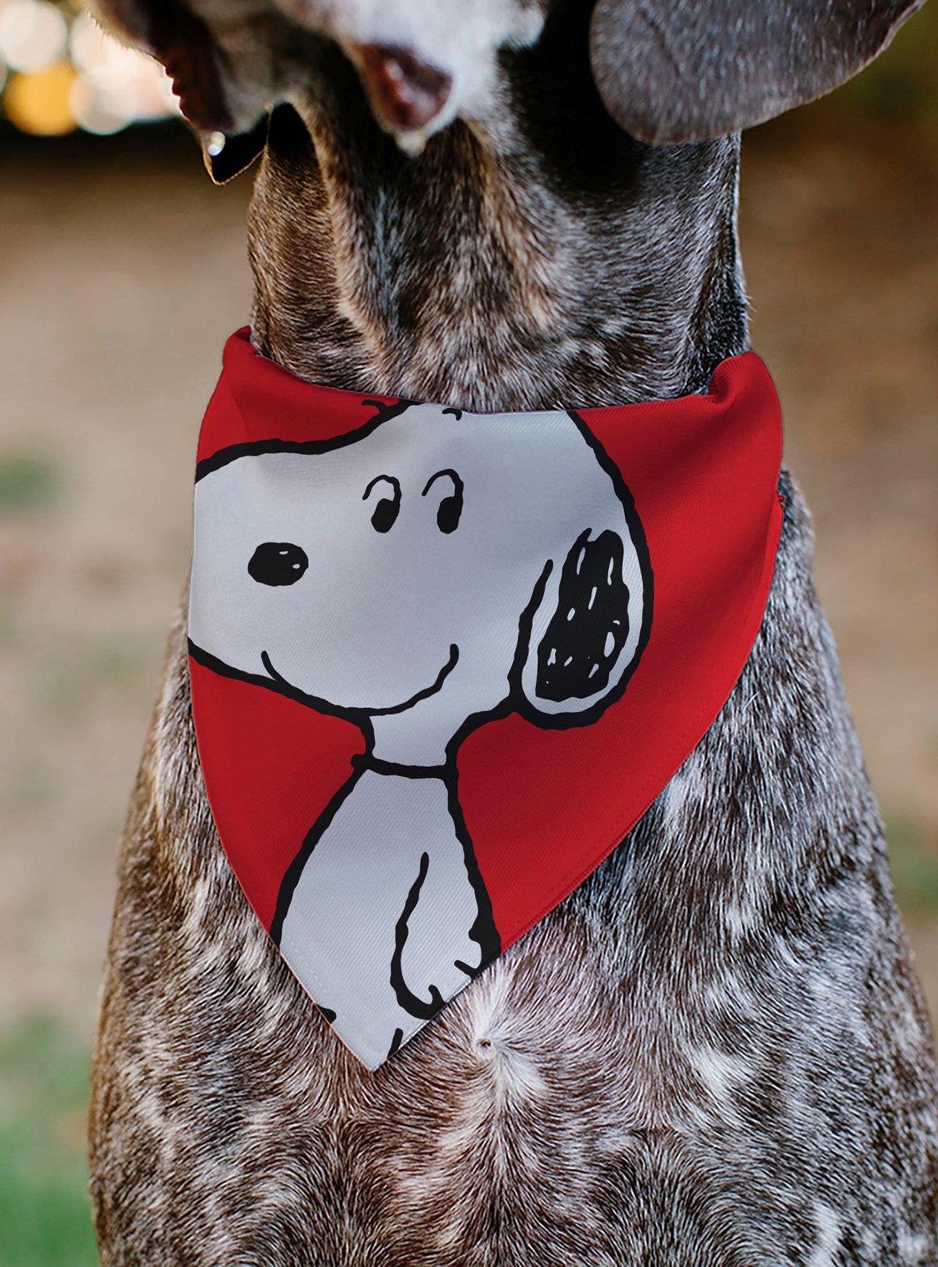 Peanuts Snoopy Smiling Face Slip On Collar Pet Bandana - Bandana Only, , alternate