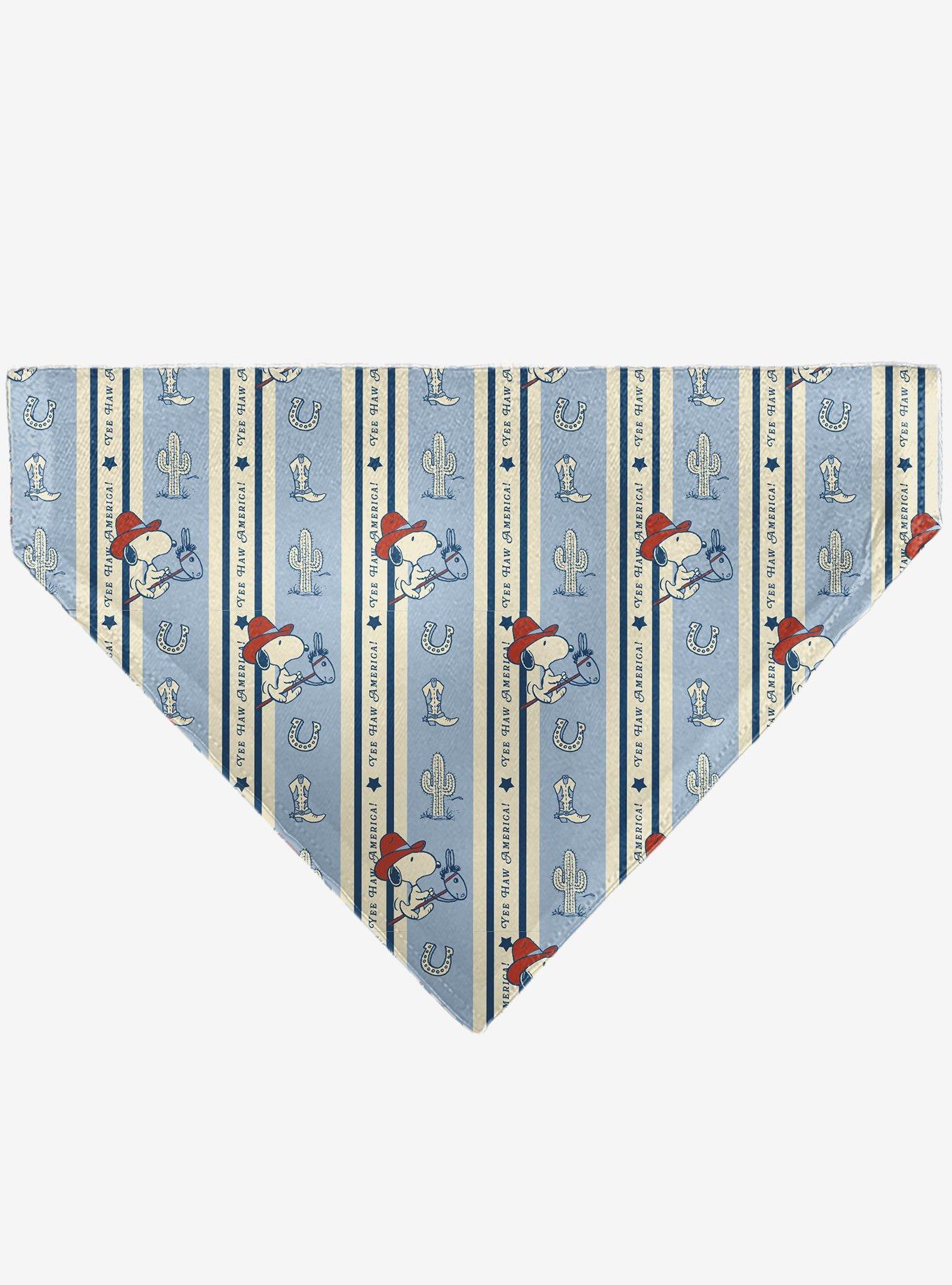 Peanuts Snoopy Yee Haw America and Icons Slip On Collar Pet Bandana - Bandana Only, , hi-res