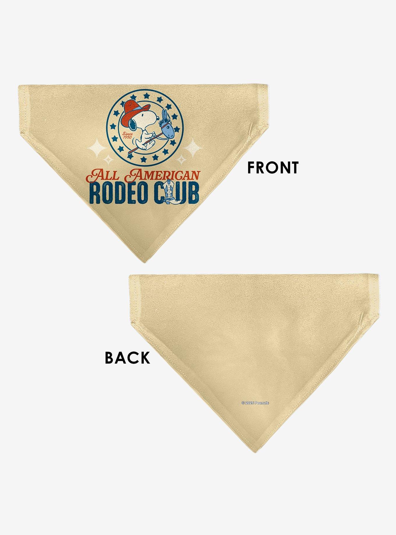 Peanuts Snoopy All American Rodeo Club Slip On Collar Pet Bandana - Bandana Only, , alternate