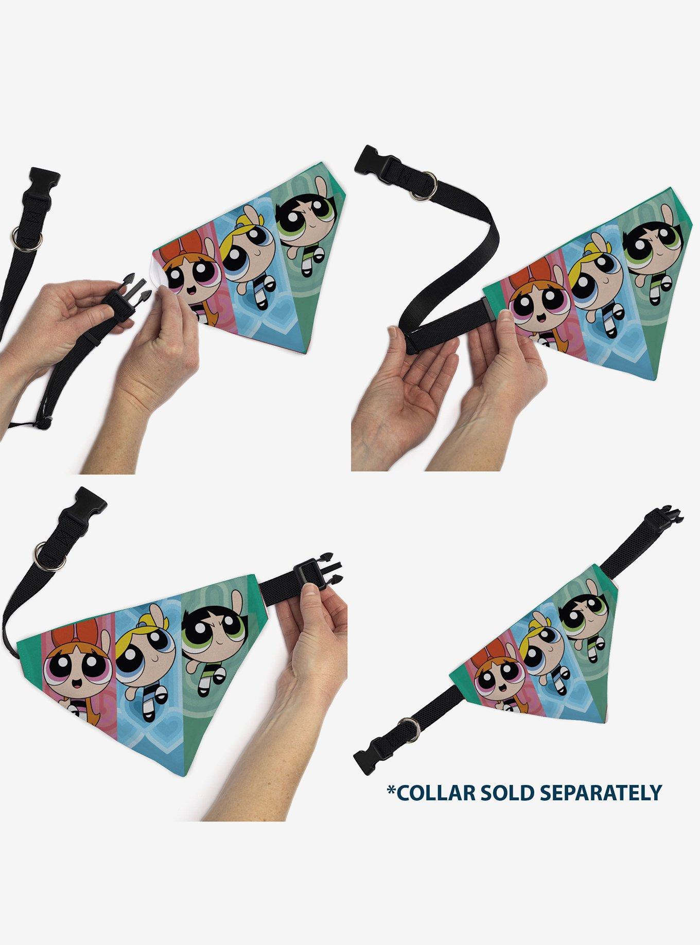 The Powerpuff Girls Flight Pose Slip On Collar Pet Bandana - Bandana Only, , alternate