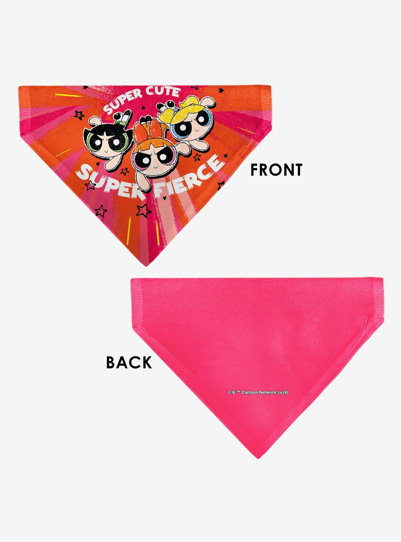 The Powerpuff Girls Super Cute Super Fierce Slip On Collar Pet Bandana - Bandana Only, , alternate