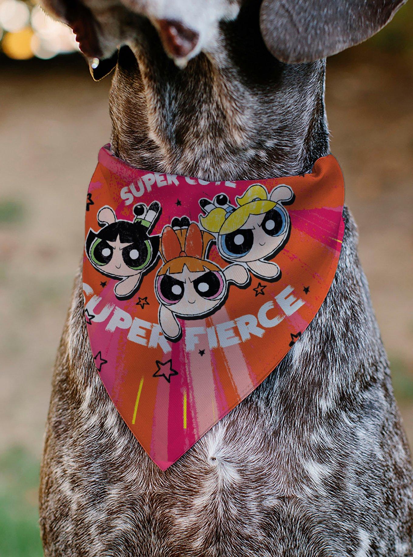 The Powerpuff Girls Super Cute Super Fierce Slip On Collar Pet Bandana - Bandana Only