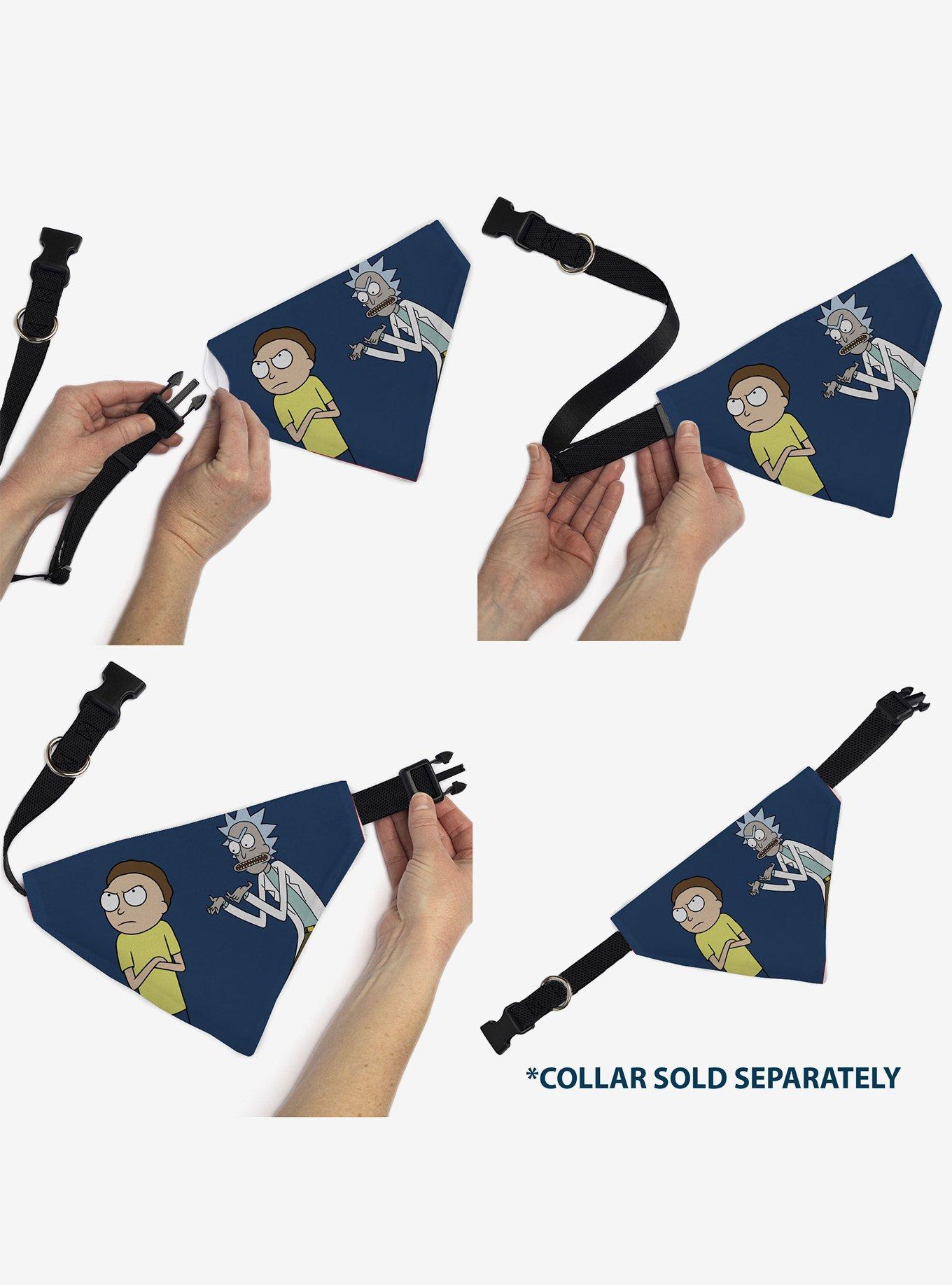 Rick and Morty Arms Crossed Pose Slip On Collar Pet Bandana - Bandana Only, , alternate - view 6