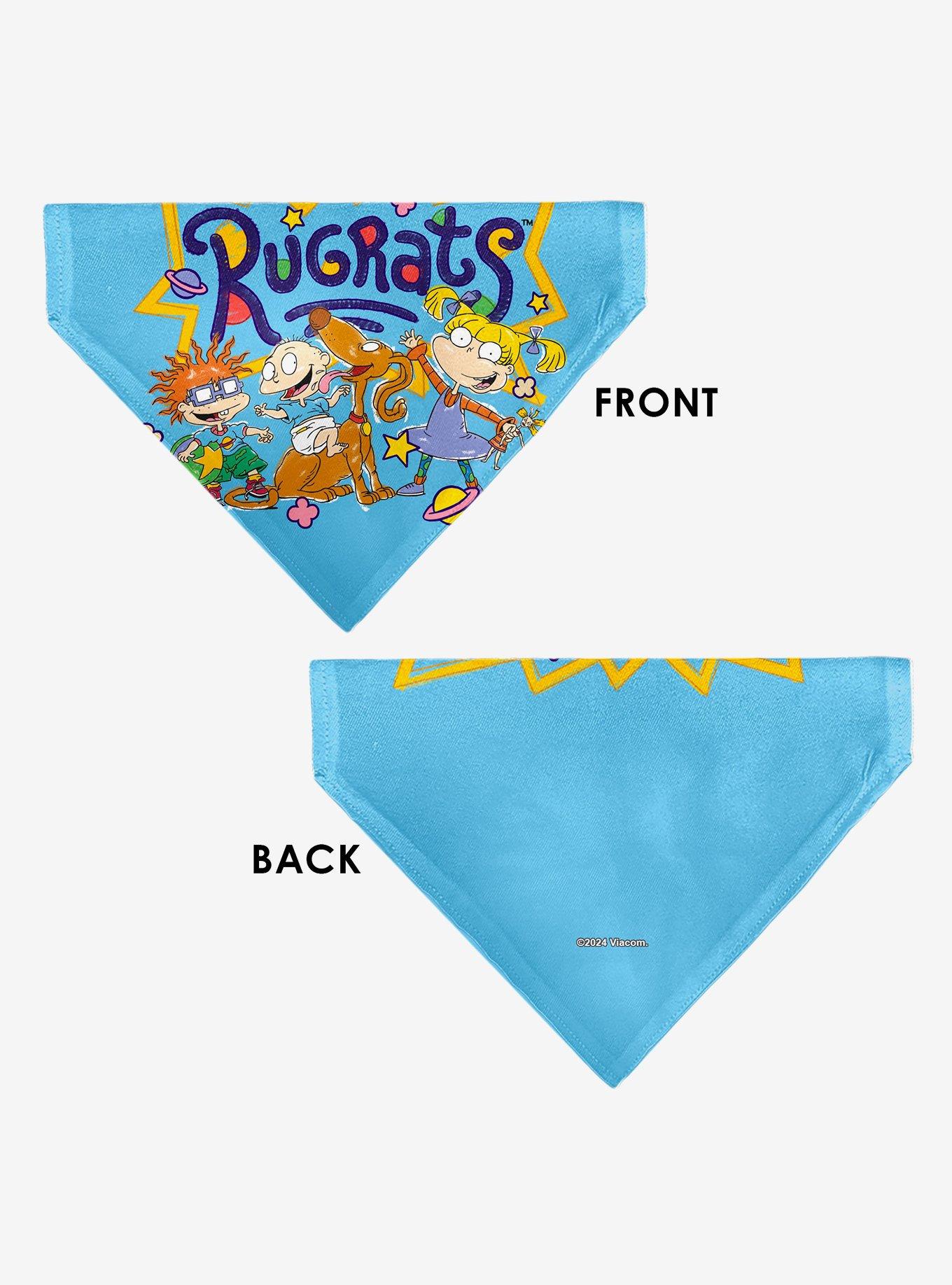 Rugrats Four Character Group Pose and Title Slip On Collar Pet Bandana - Bandana Only, , alternate