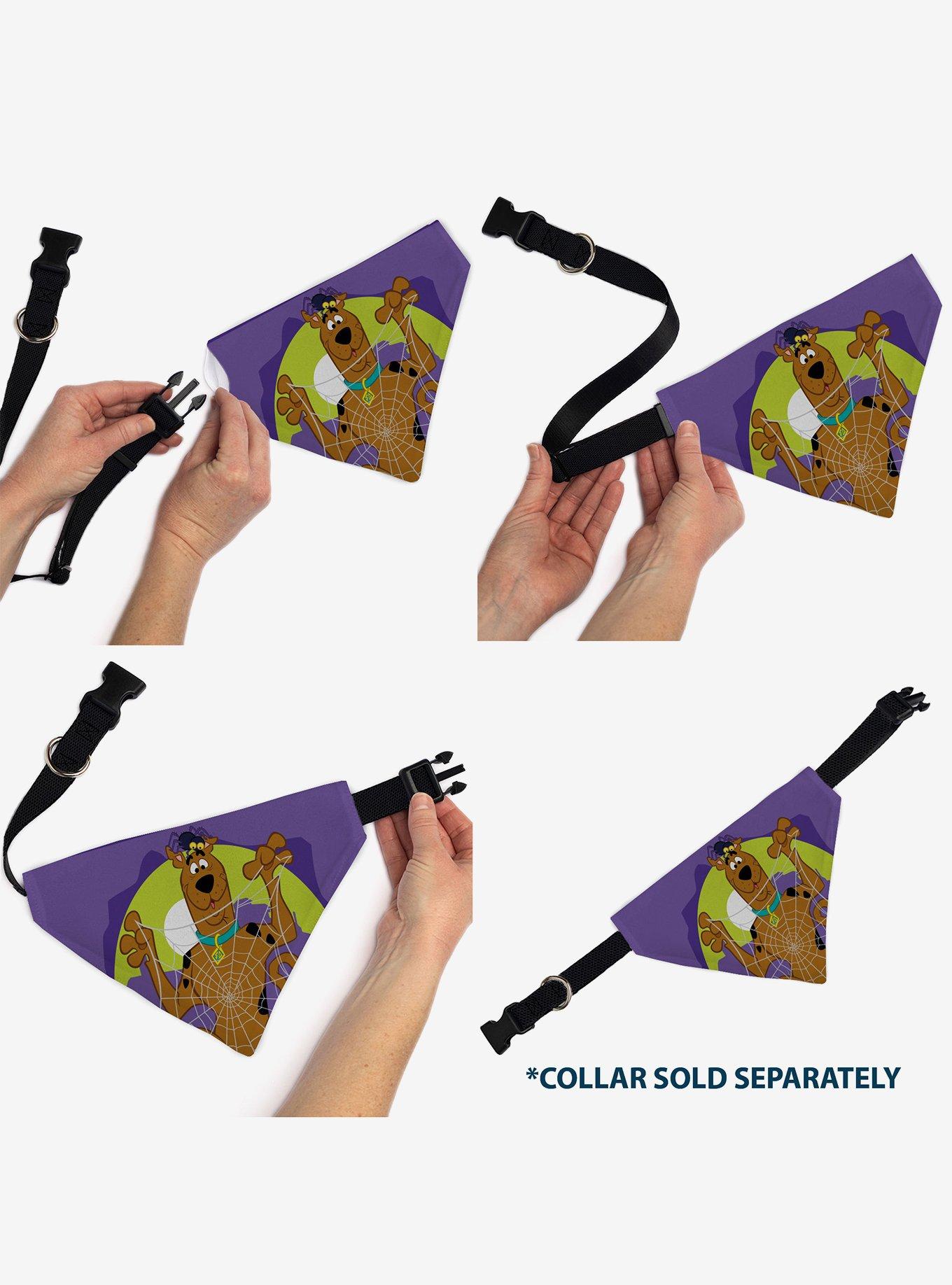Scooby-Doo! Halloween Spider Web Creepy Crawlies Slip On Collar Pet Bandana - Bandana Only, , alternate