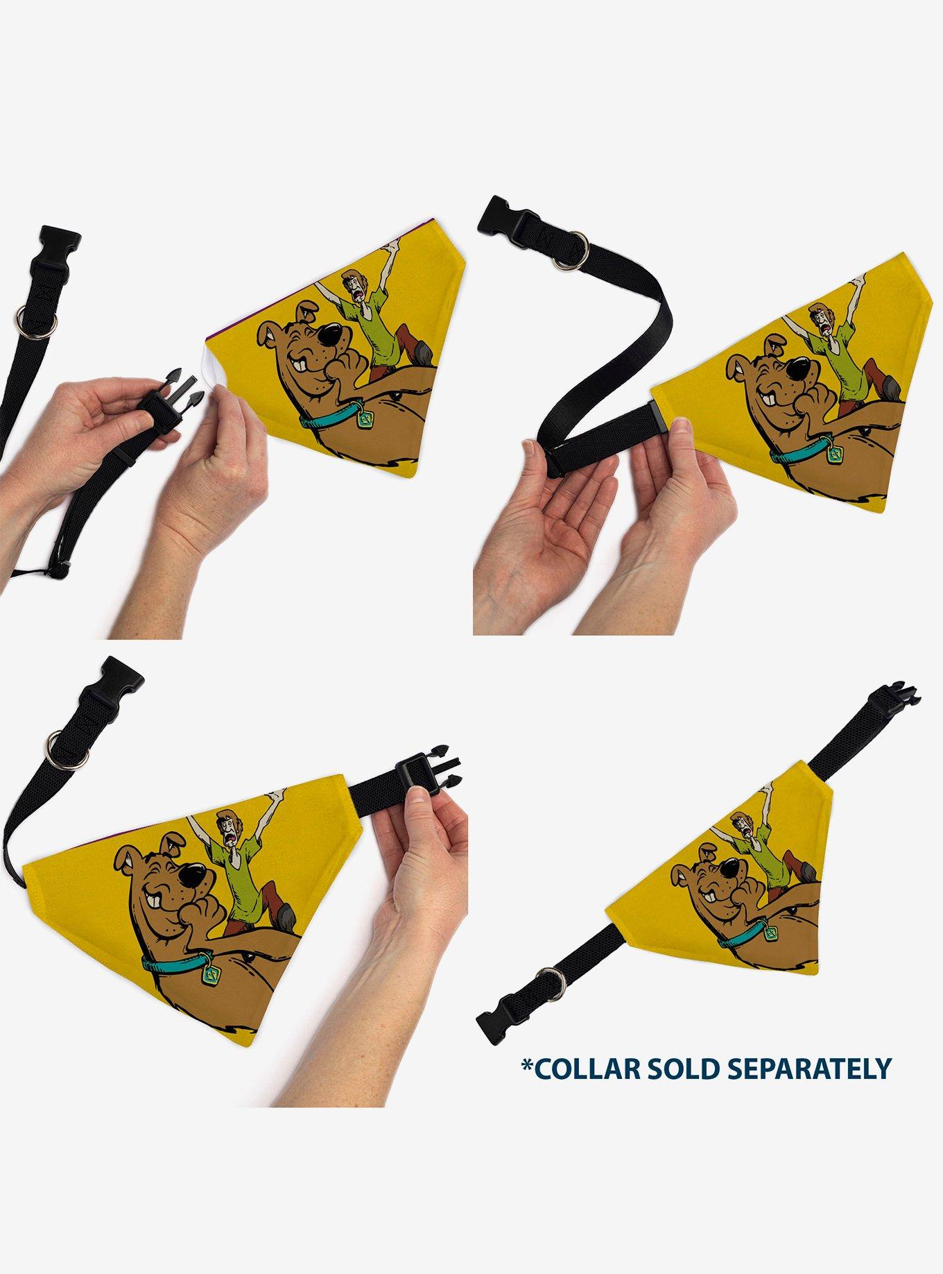 Scooby-Doo! and Shaggy Screaming Pose Slip On Collar Pet Bandana - Bandana Only, , alternate