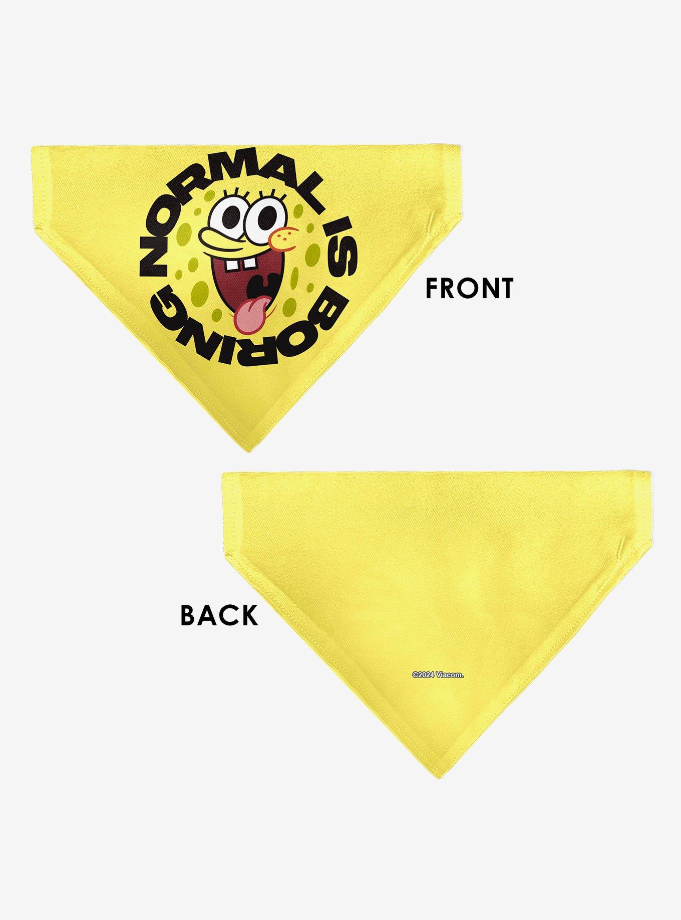 SpongeBob SquarePants Normal Is Boring Pose Slip On Collar Pet Bandana - Bandana Only, , alternate