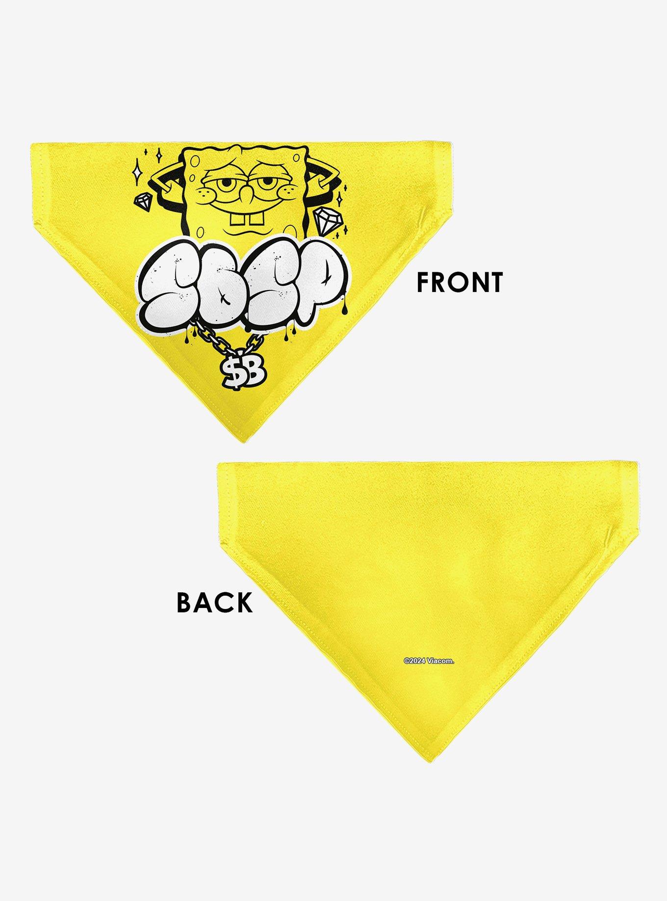 SpongeBob SquarePants Spsp $B Chain Pose Slip On Collar Pet Bandana - Bandana Only, , alternate