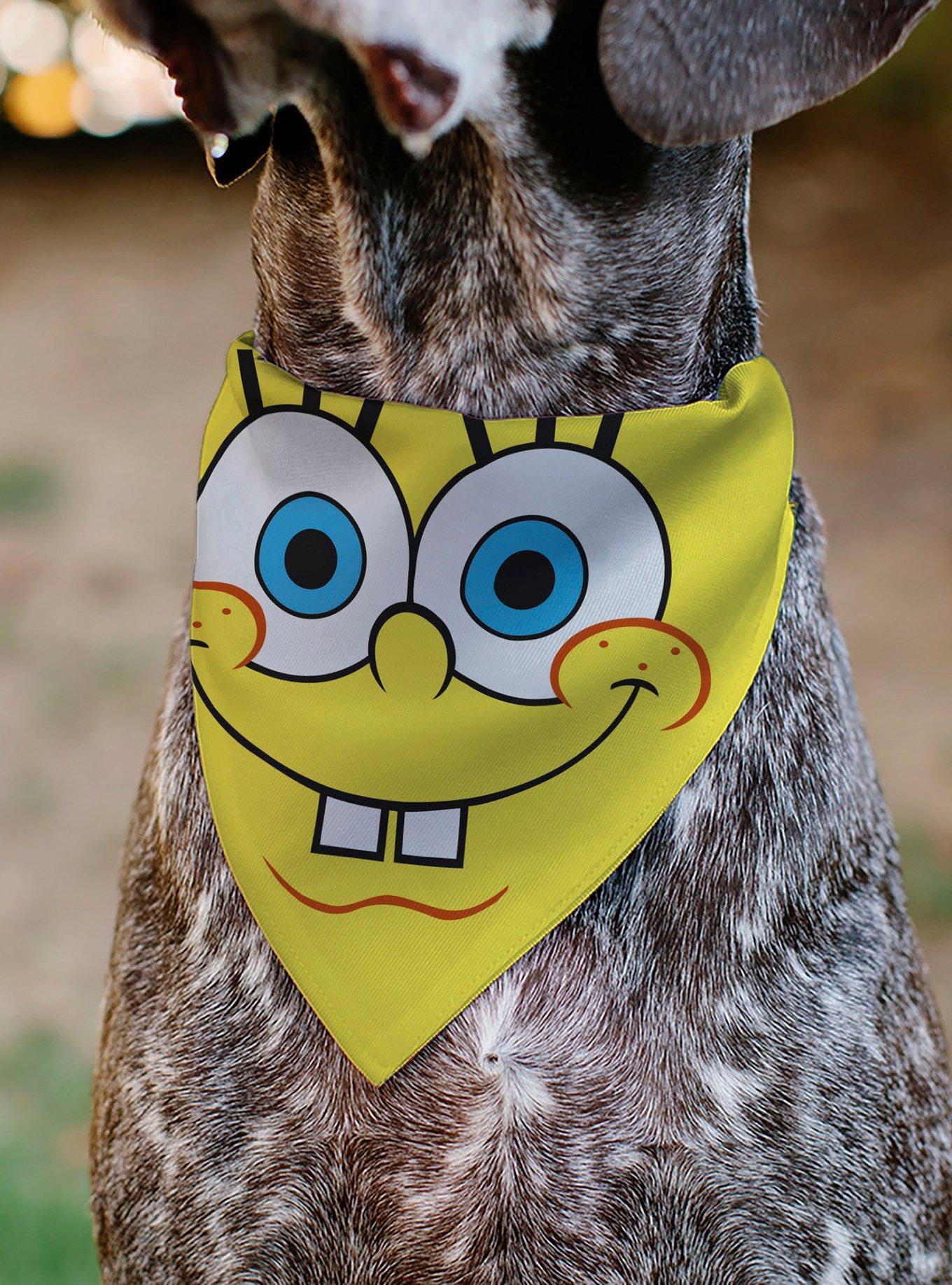 SpongeBob SquarePants Face Slip On Collar Pet Bandana - Bandana Only, , alternate