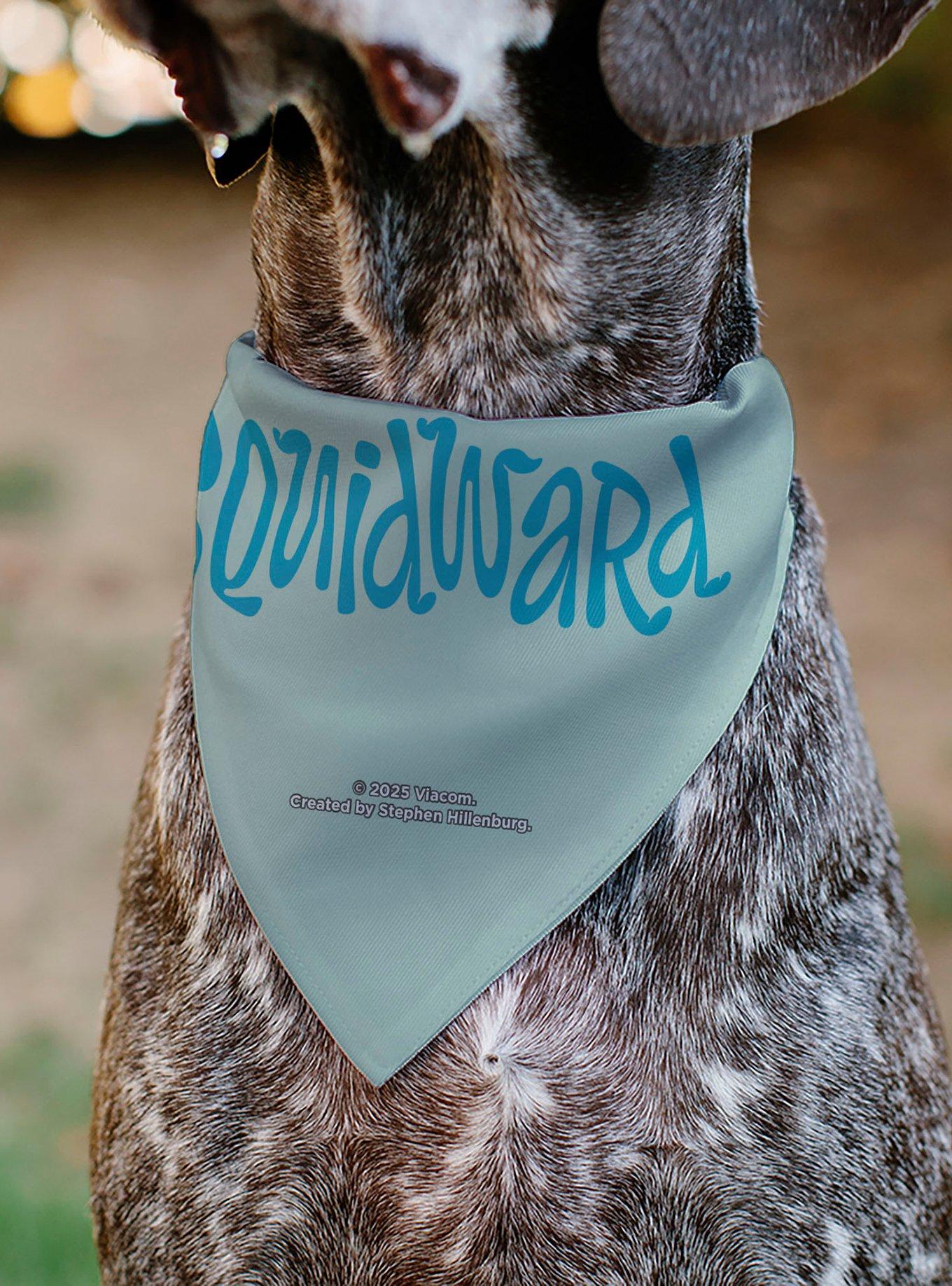 SpongeBob SquarePants Squidward Frowning Face Slip On Collar Pet Bandana - Bandana Only, , alternate