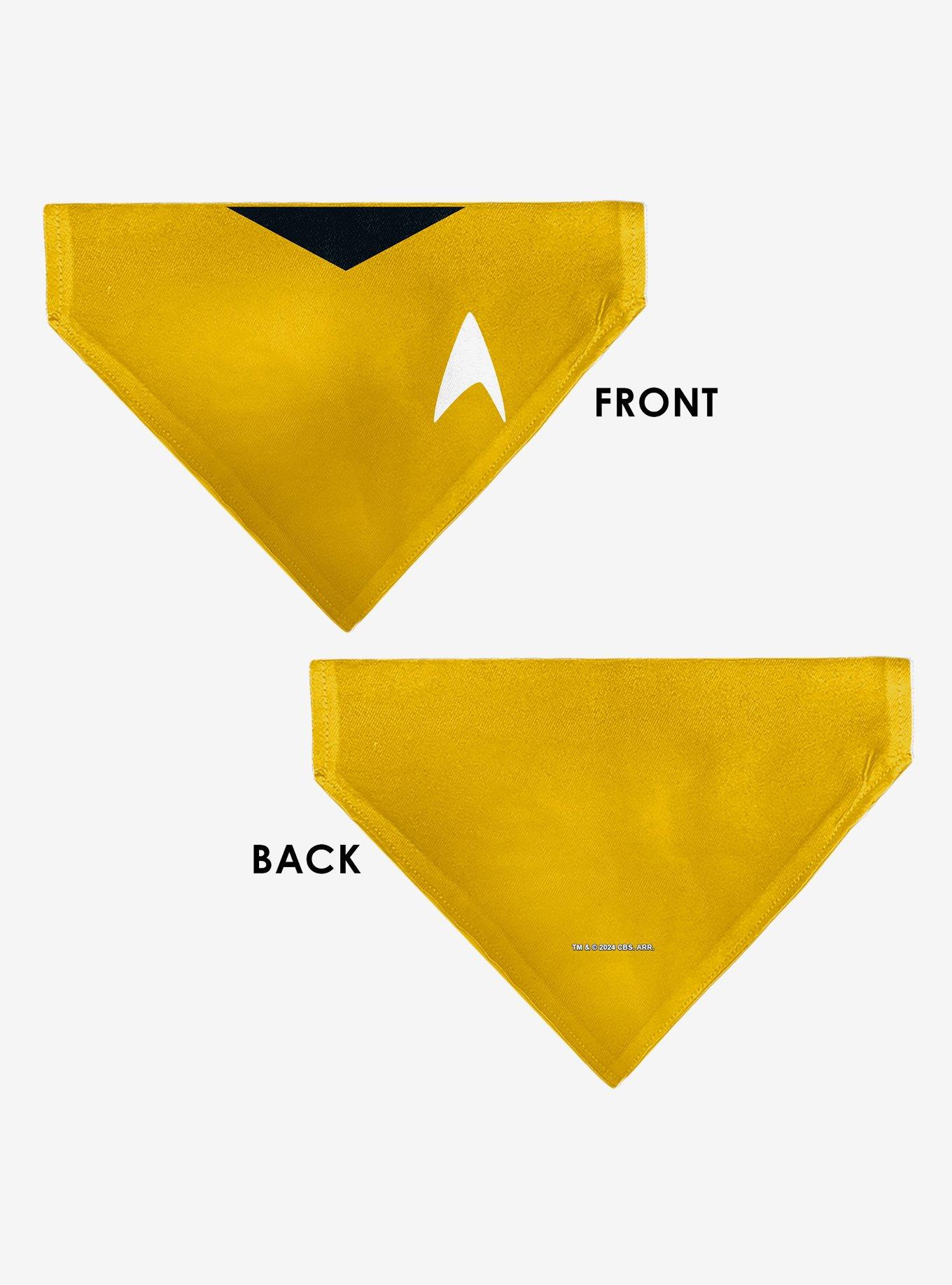 Star Trek Original Series Captain Kirk Golden Uniform Slip On Collar Pet Bandana - Bandana Only, , alternate
