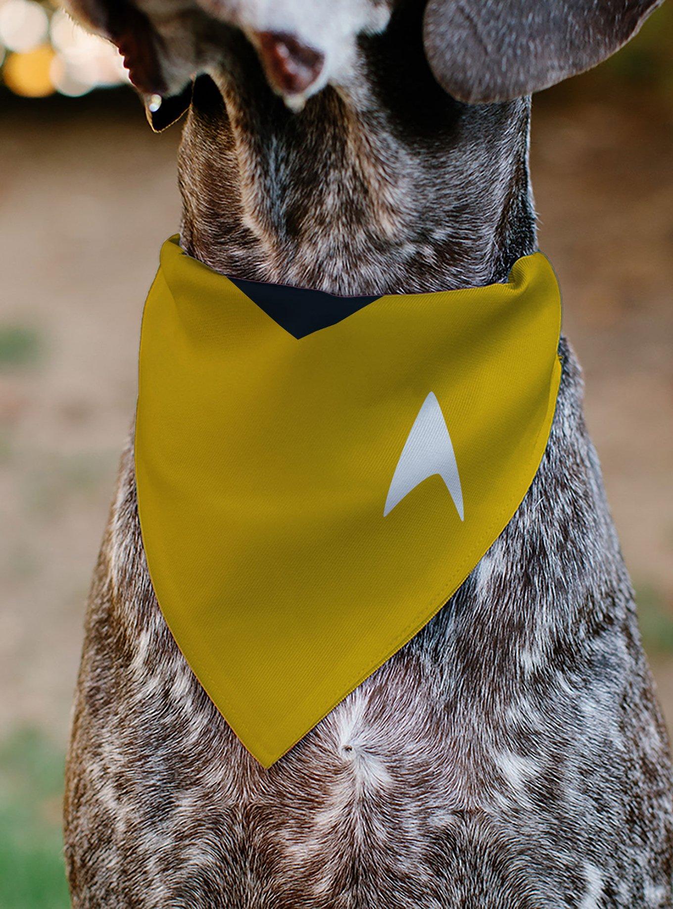 Star Trek Original Series Captain Kirk Golden Uniform Slip On Collar Pet Bandana - Bandana Only, , alternate