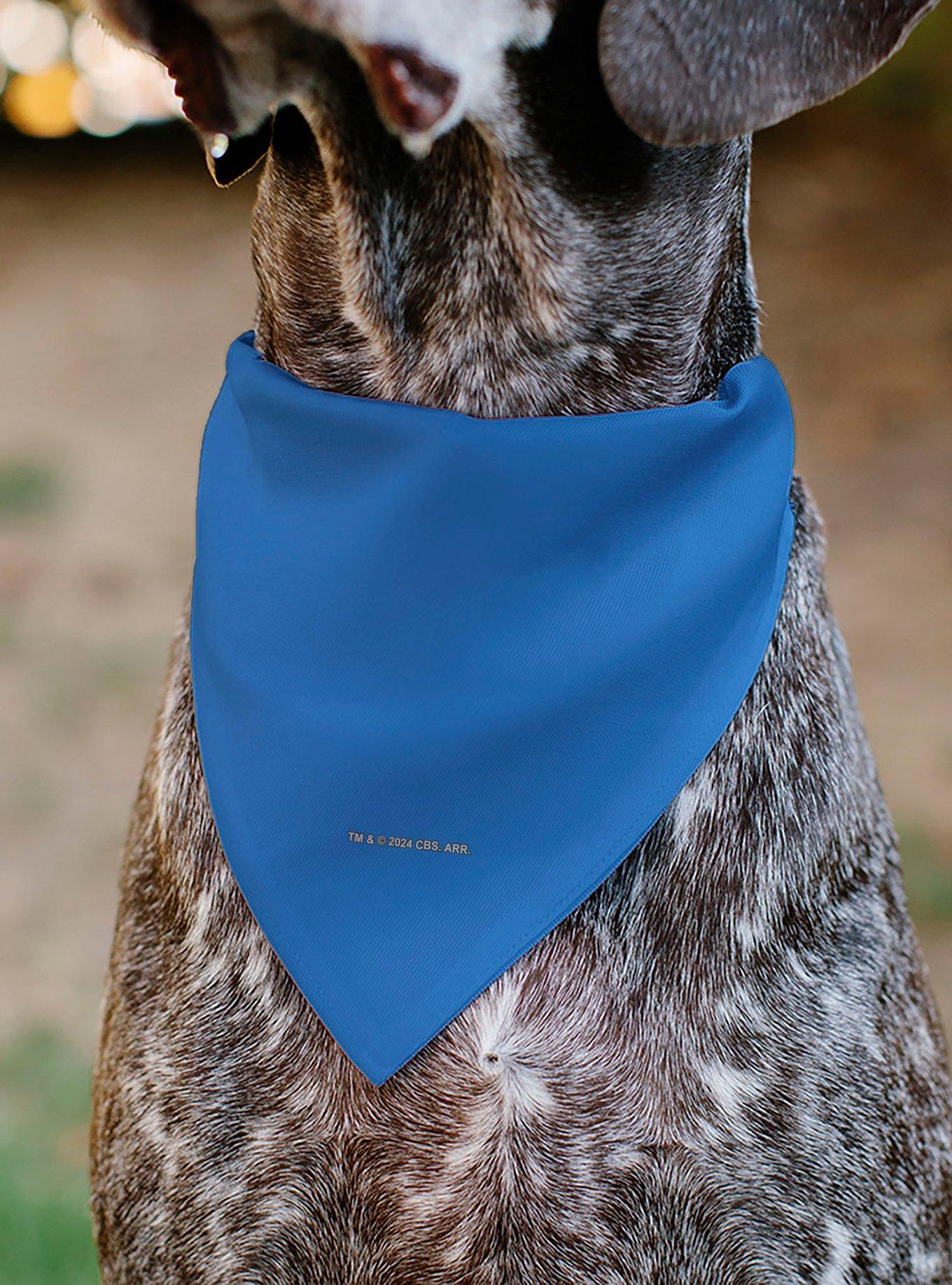 Star Trek Original Series Uniform Print Blue Slip On Collar Pet Bandana - Bandana Only